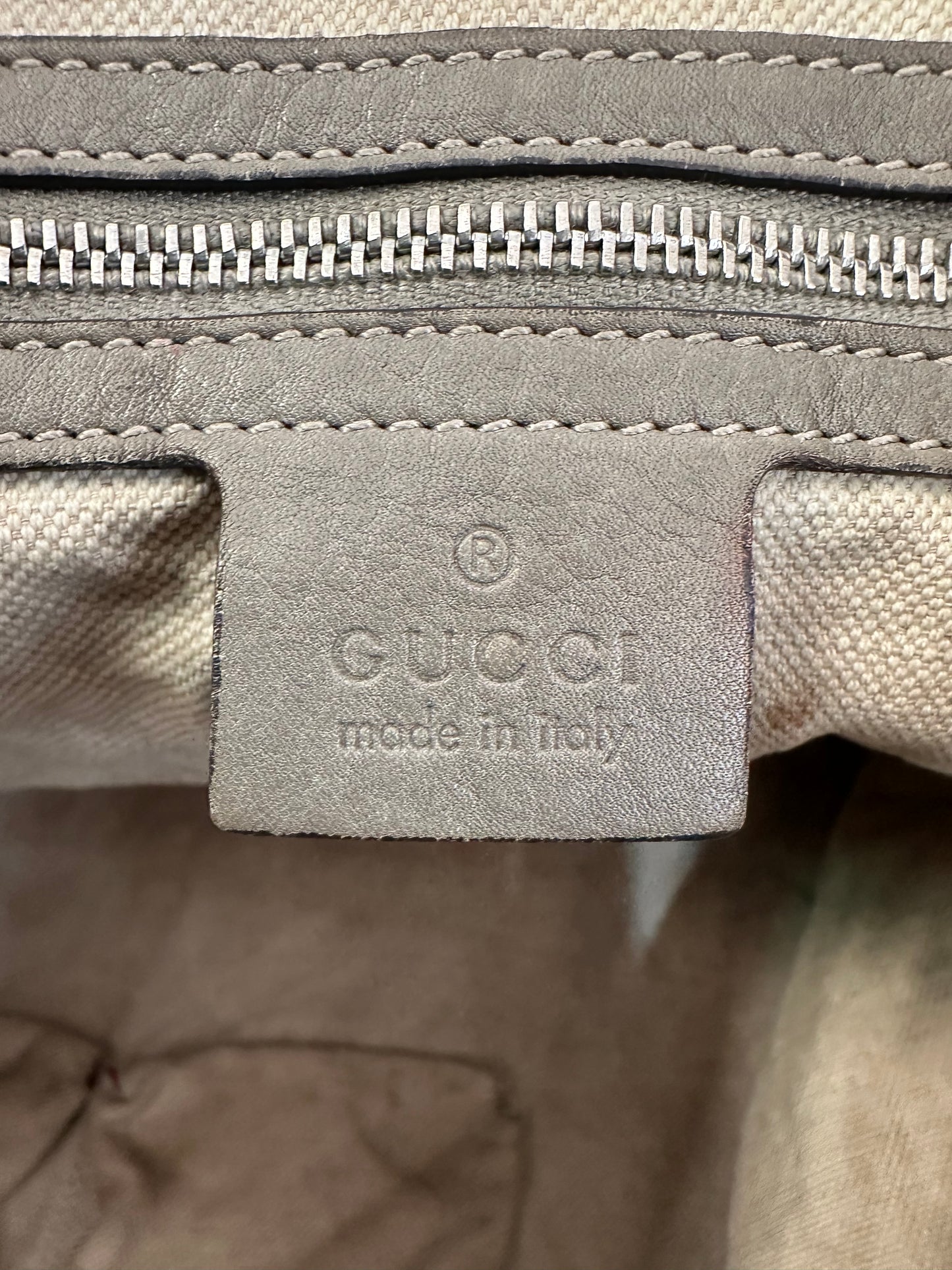 GUCCI
Pebbled Calfskin Large Sunset Taupe
