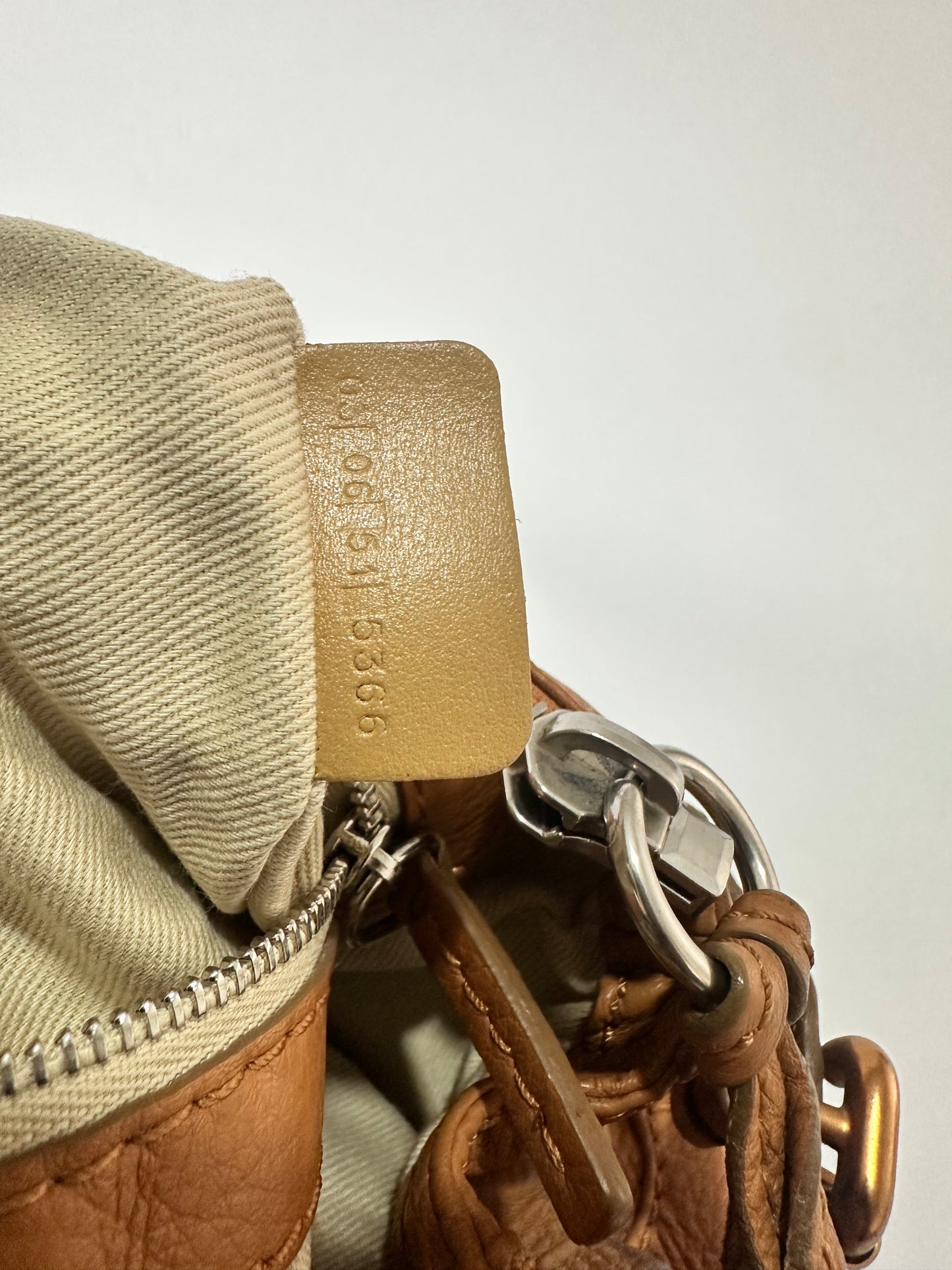 CHLOE
Beige Leather Paddington Mini Satchel Bag