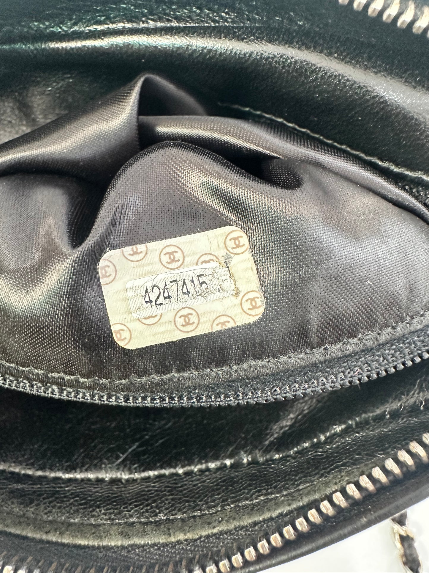 Chanel Vintage Quilted CC Camera Crossbody Bag.