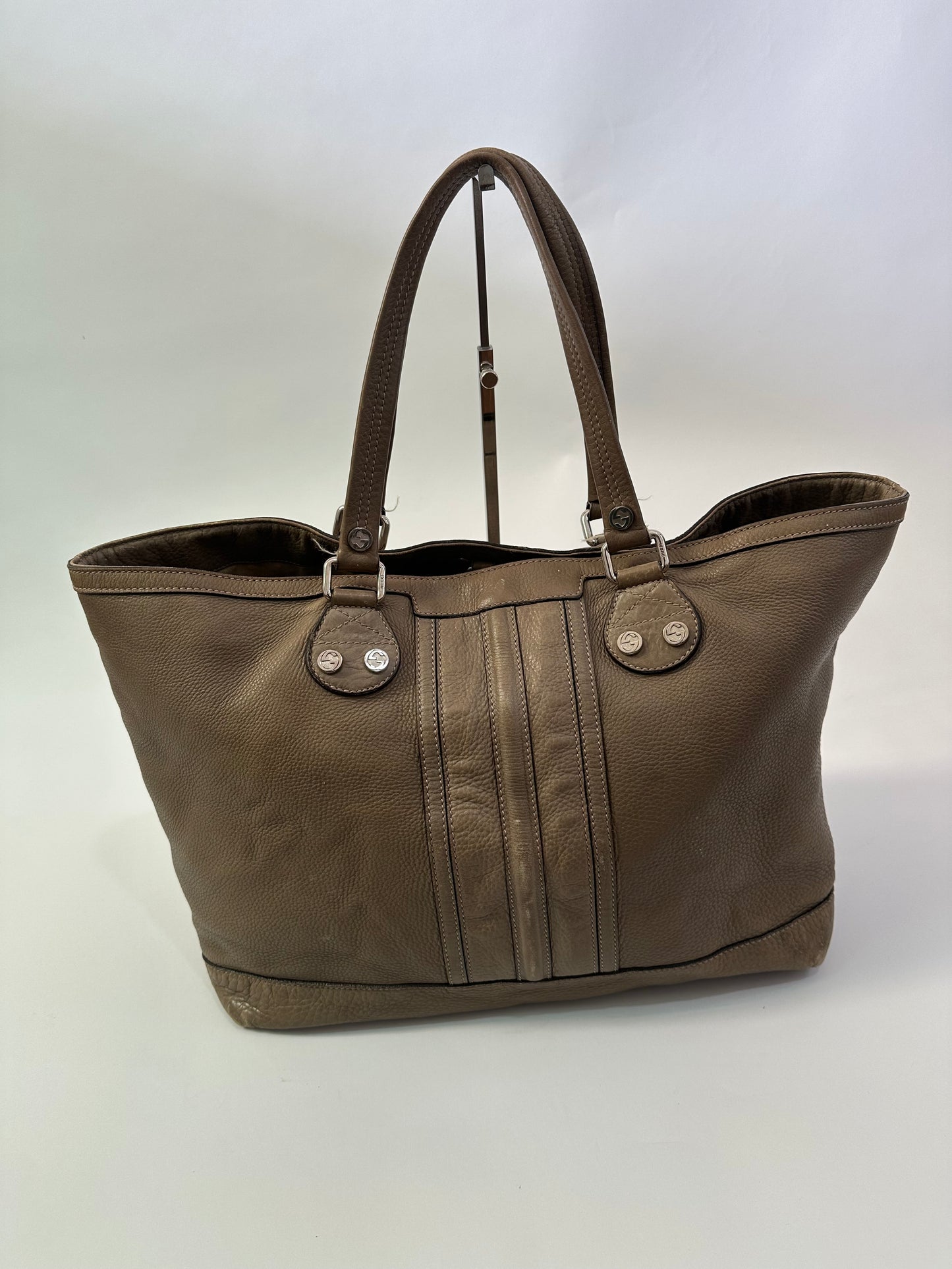 GUCCI
Pebbled Calfskin Large Sunset Taupe
