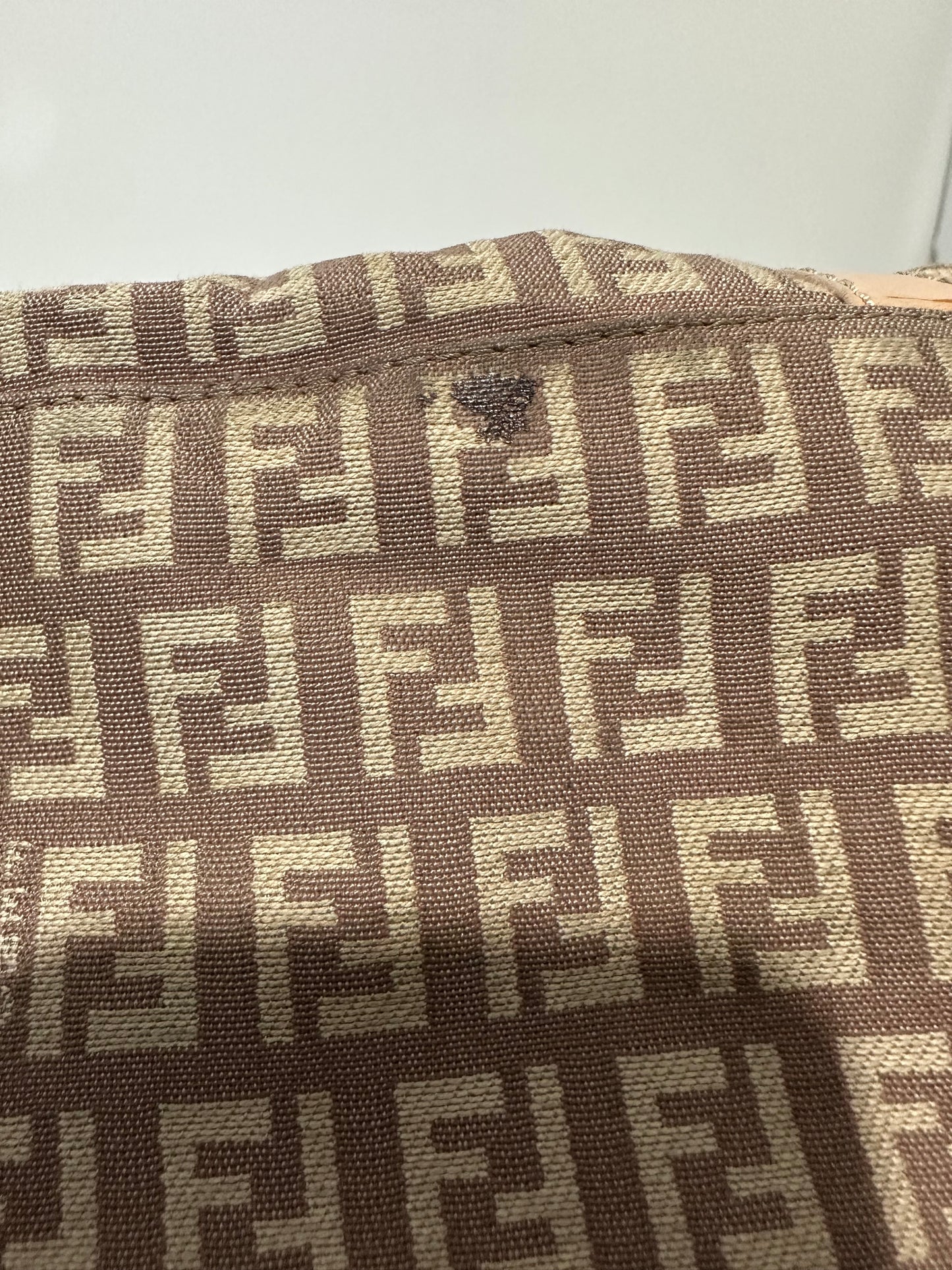 Fendi Pink Zucchino Canvas Small Forever Bauletto Boston Bag
