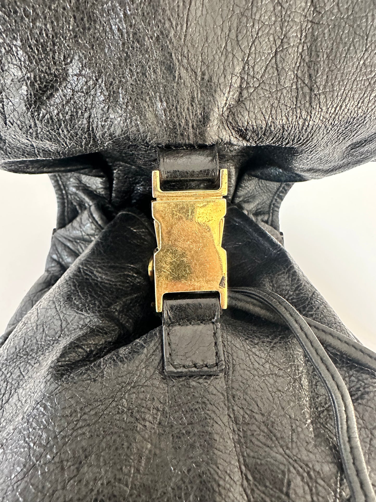 BALENCIAGA
Black Lambskin Leather Giant 12 Silver Traveller S Backpack Bag
