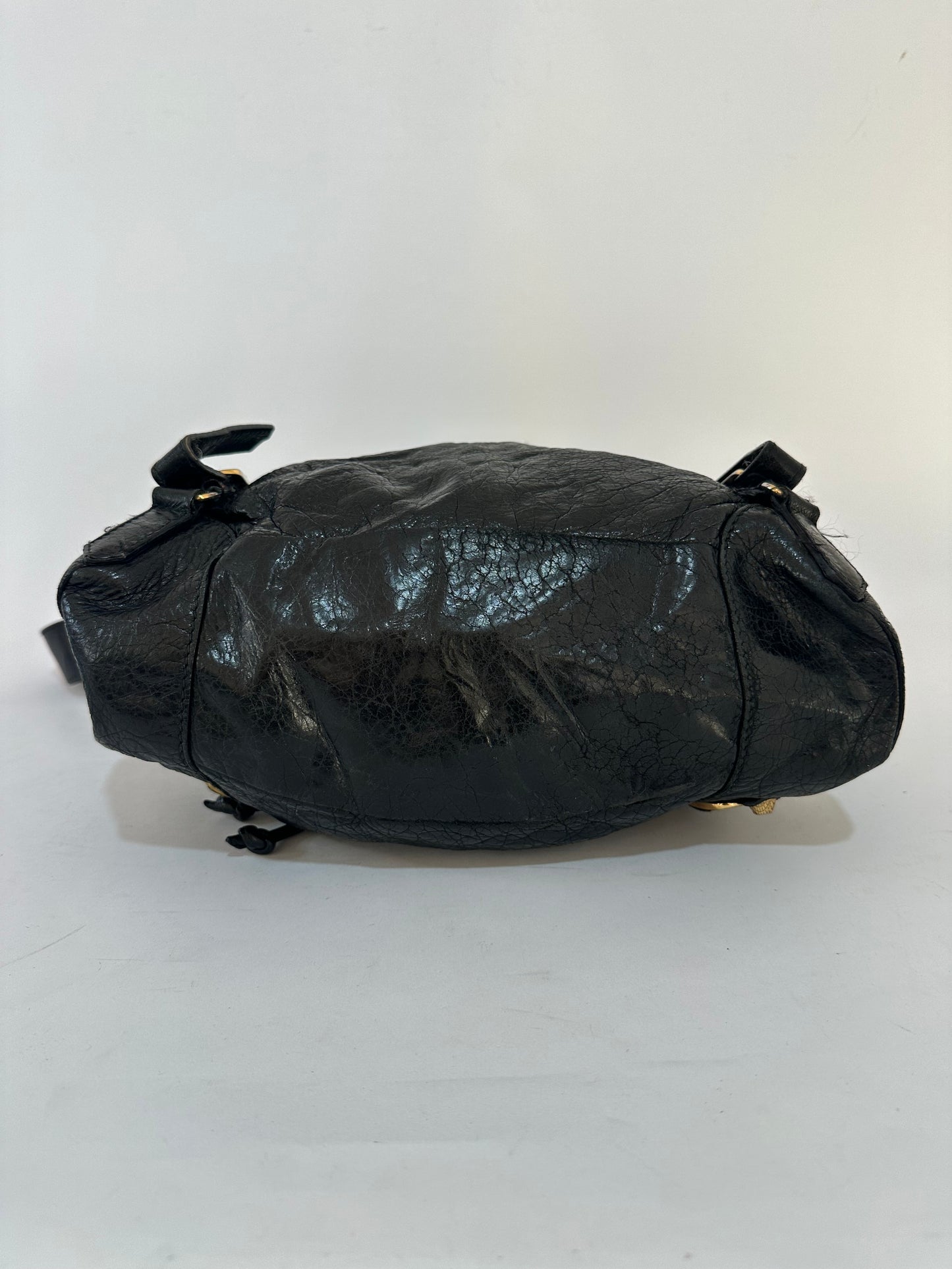 BALENCIAGA
Black Lambskin Leather Giant 12 Silver Traveller S Backpack Bag