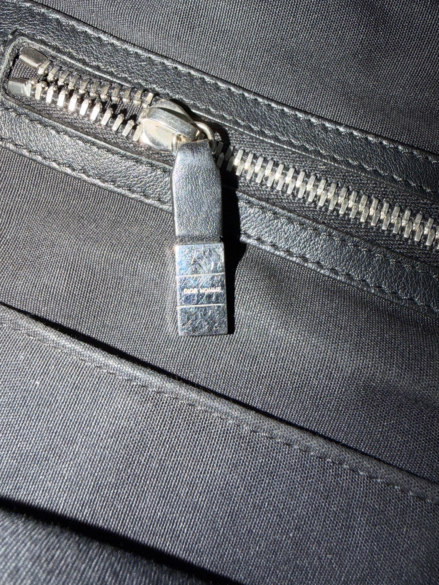Dior Homme Black/Navy
Leather and Nylon Briefcase