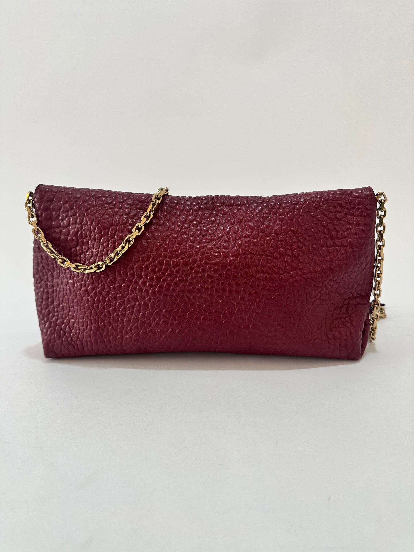 Burberry Pink Leather Mildenhall Shoulder Bag