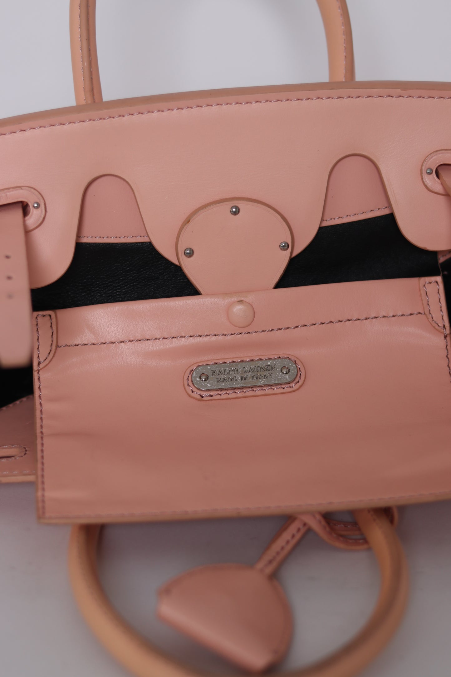 Ralph Lauren Pink Leather Soft Ricky Tote