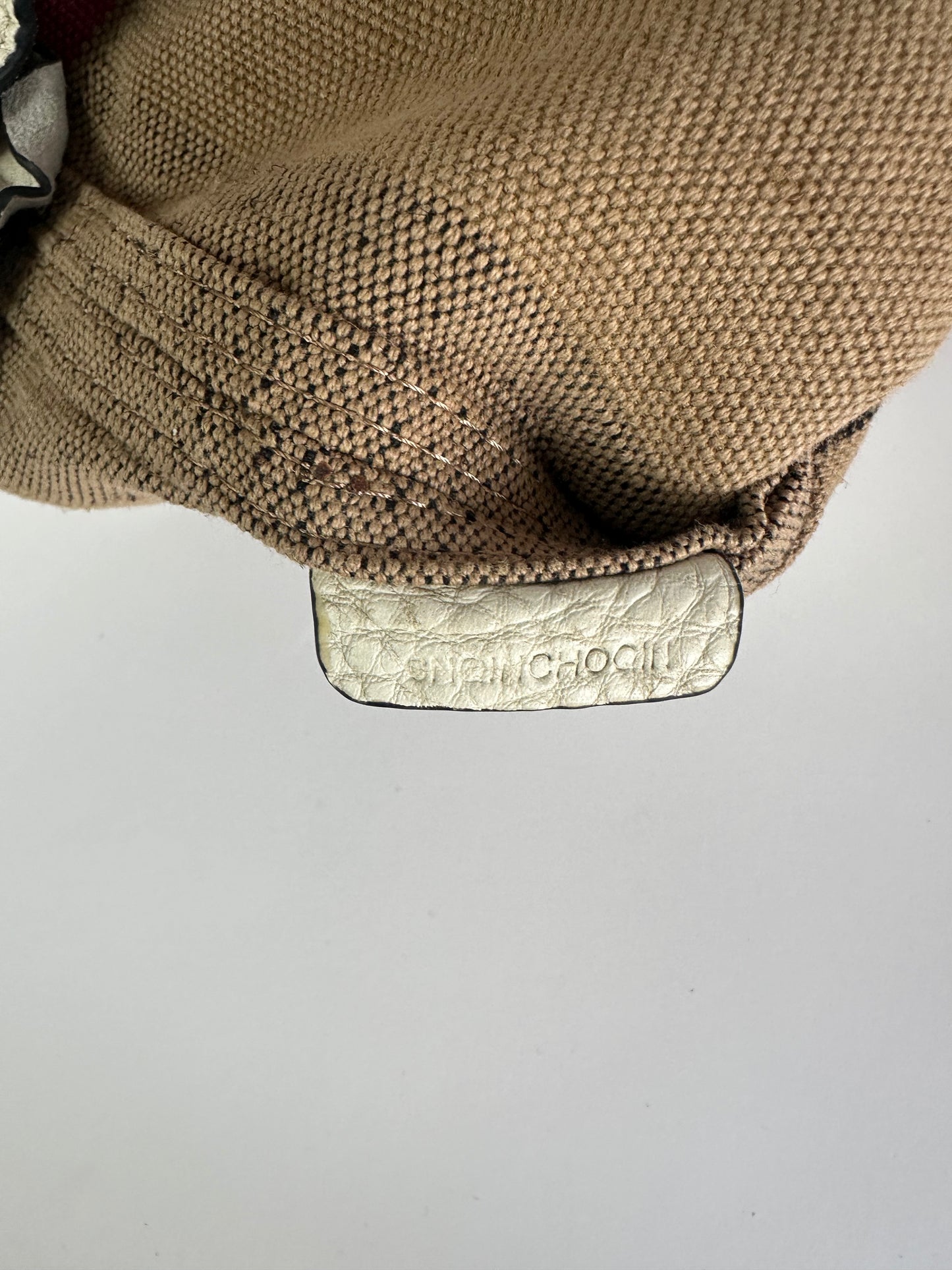 BURBERRY Ashby Medium Bucket Bag Check White