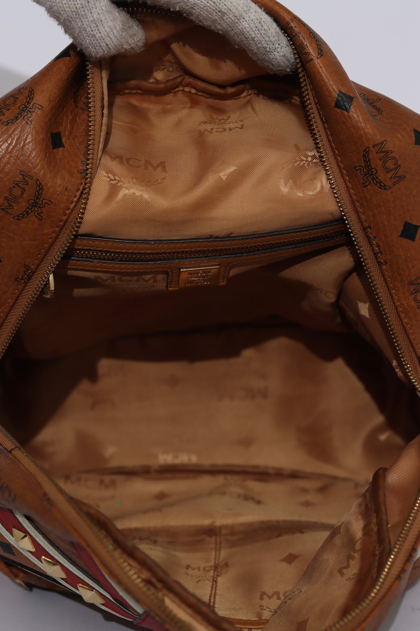 MCM
Visetos Studded Medium Stark London Olympic Backpack Cognac