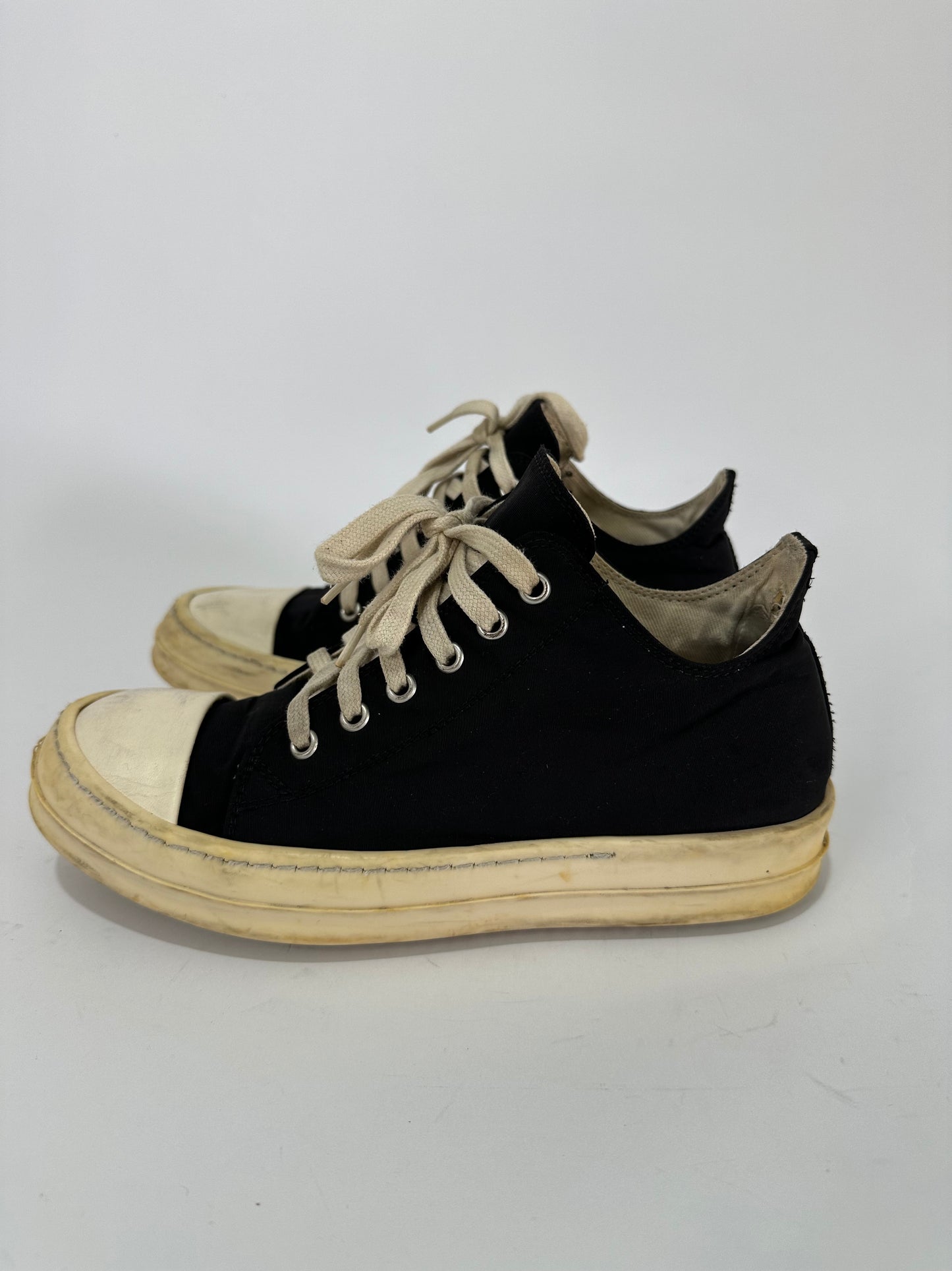 RICK OWENS Drkshdw Canvas Low Sneaker Size 37 EU