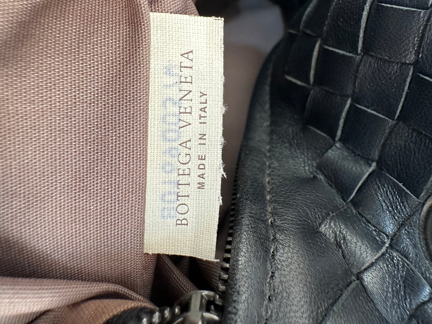 Bottega Veneta Black Intrecciato Leather Large Capri Tote