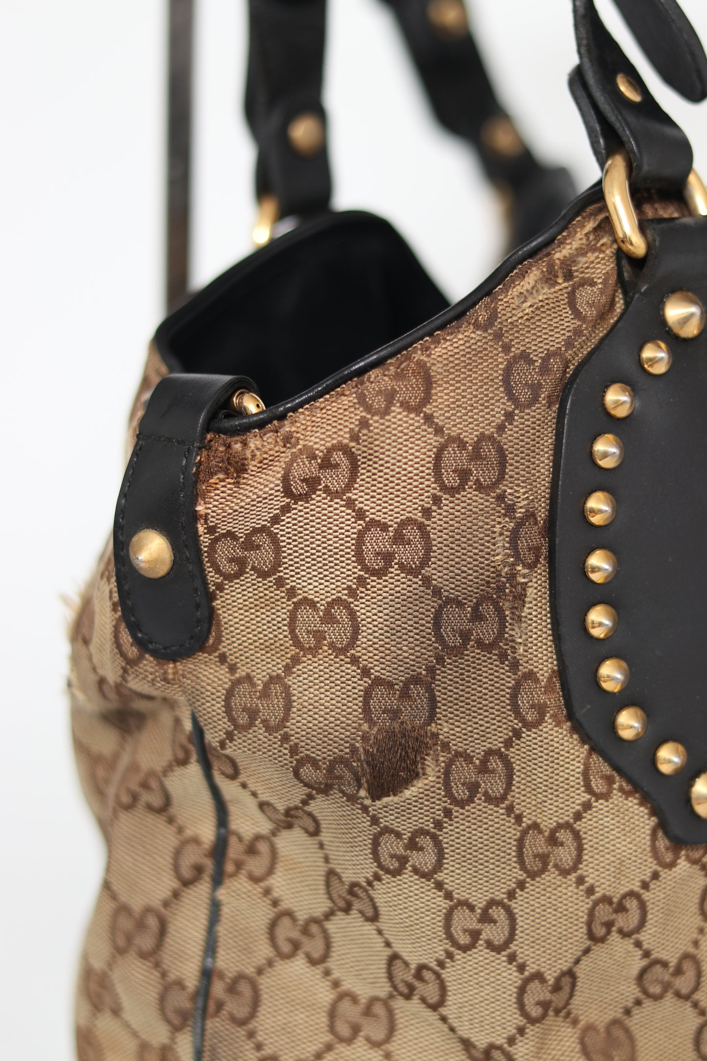 Gucci
GG Canvas Studded Hobo