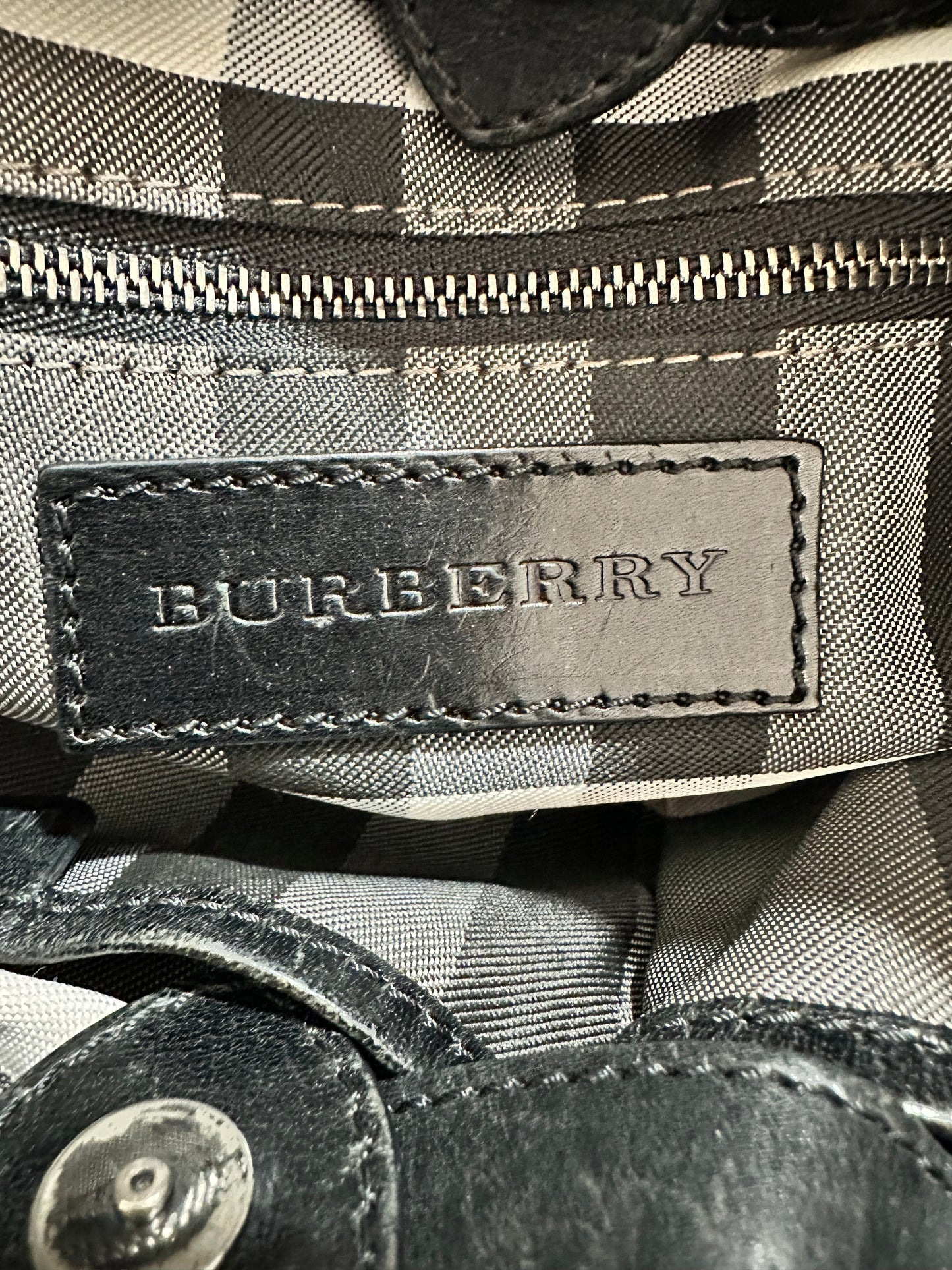 BURBERRY
Prorsum Calfskin Studded Shoulder Bag Black