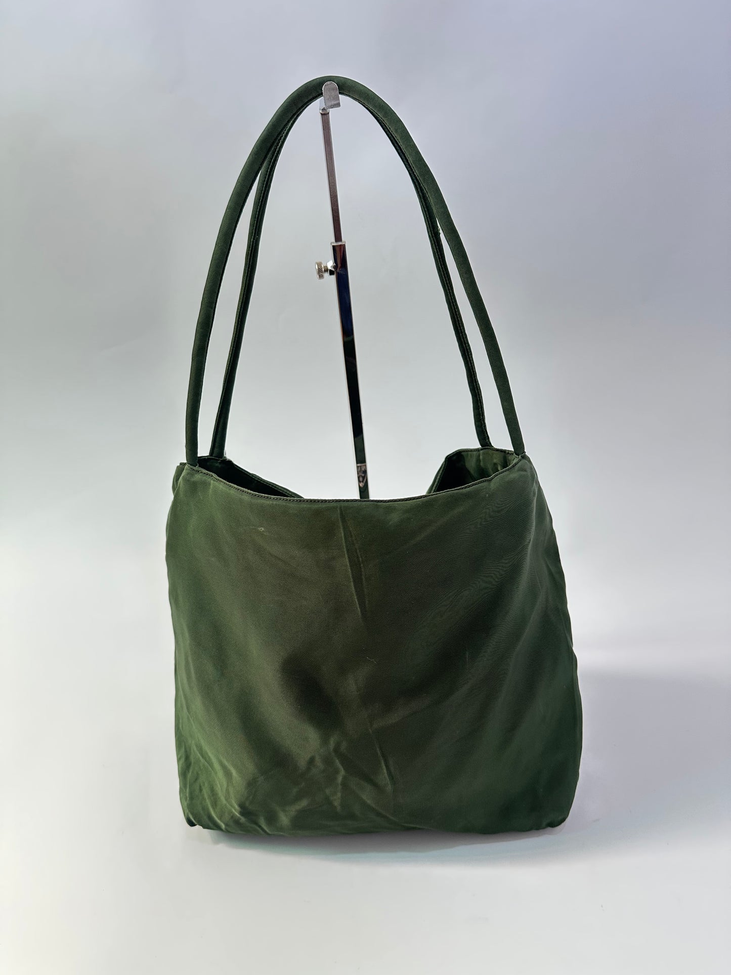 Prada Green Nylon Tote Bag