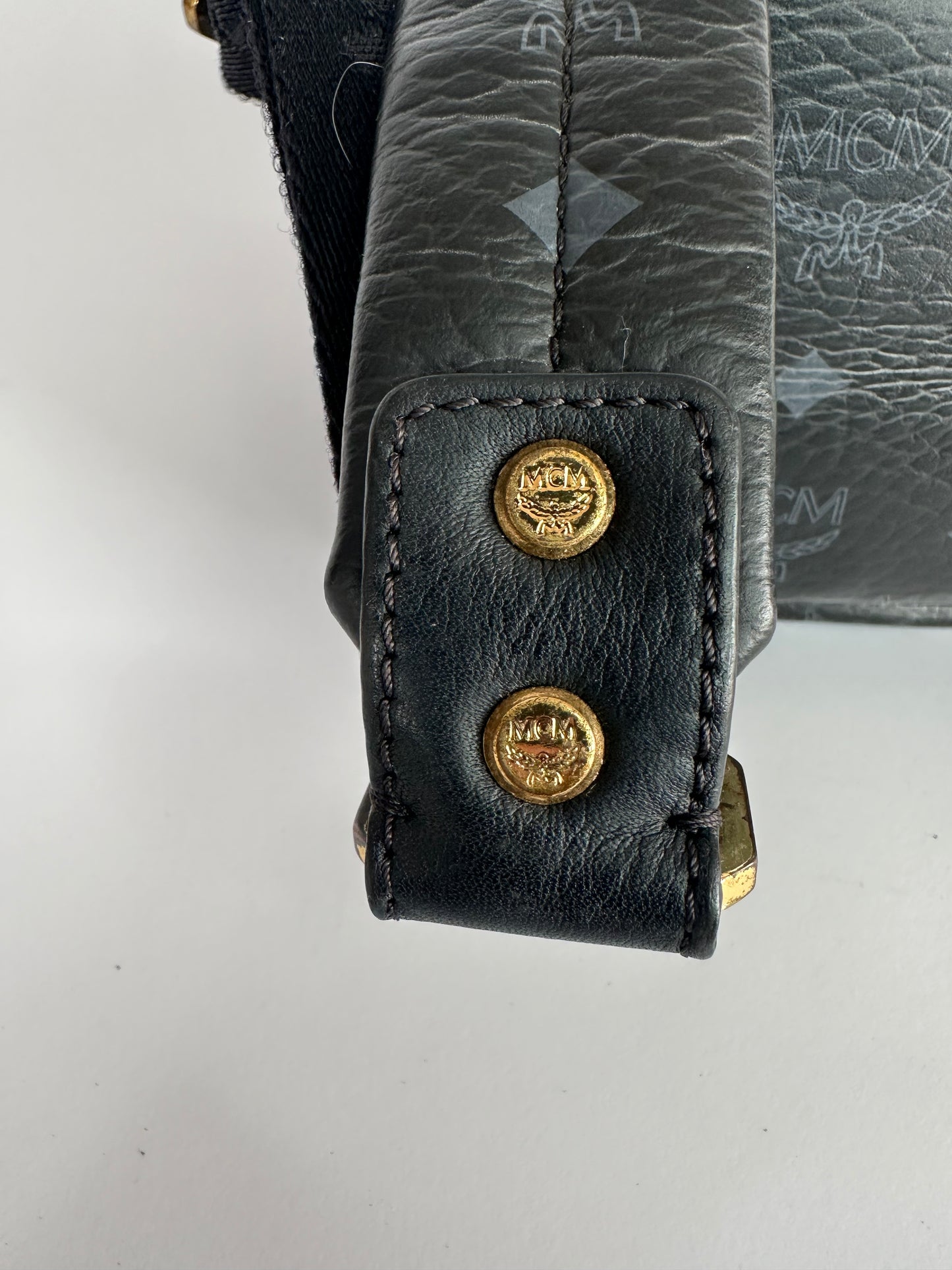 MCM Unisex Visetos Studded Small Stark M Backpack