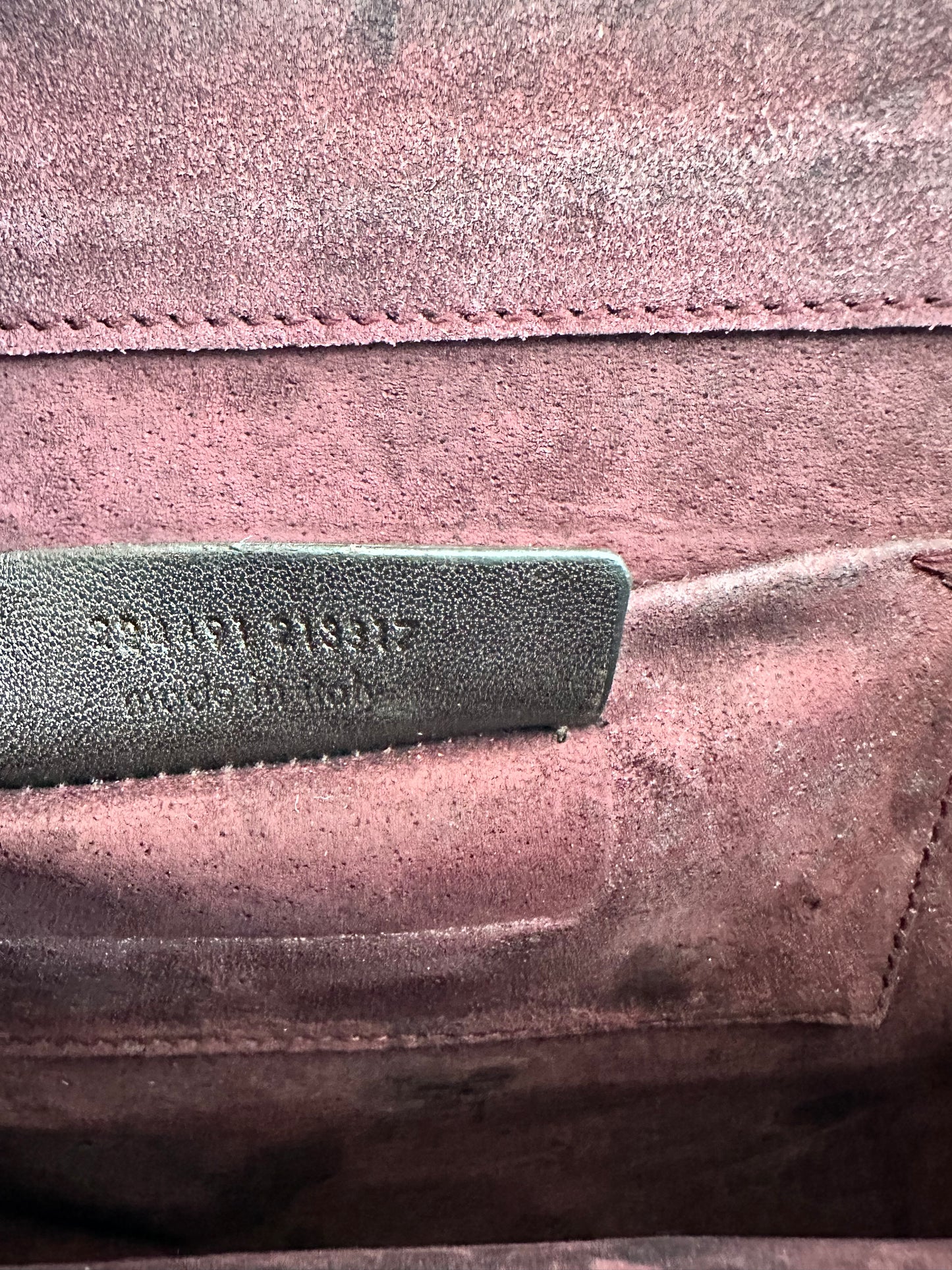 Yves Saint Laurent Burgundy Leather Clutch