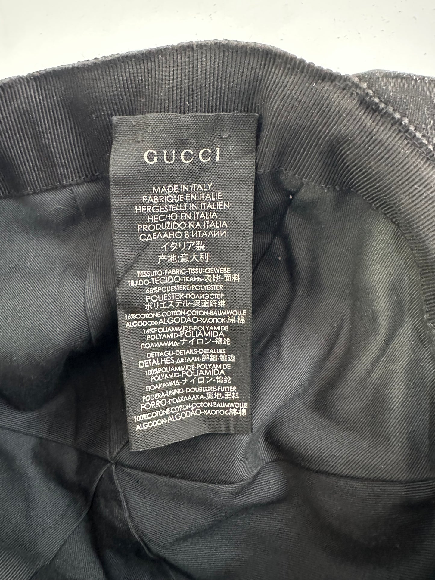 GUCCI
Monogram Web Baseball Hat S Black
