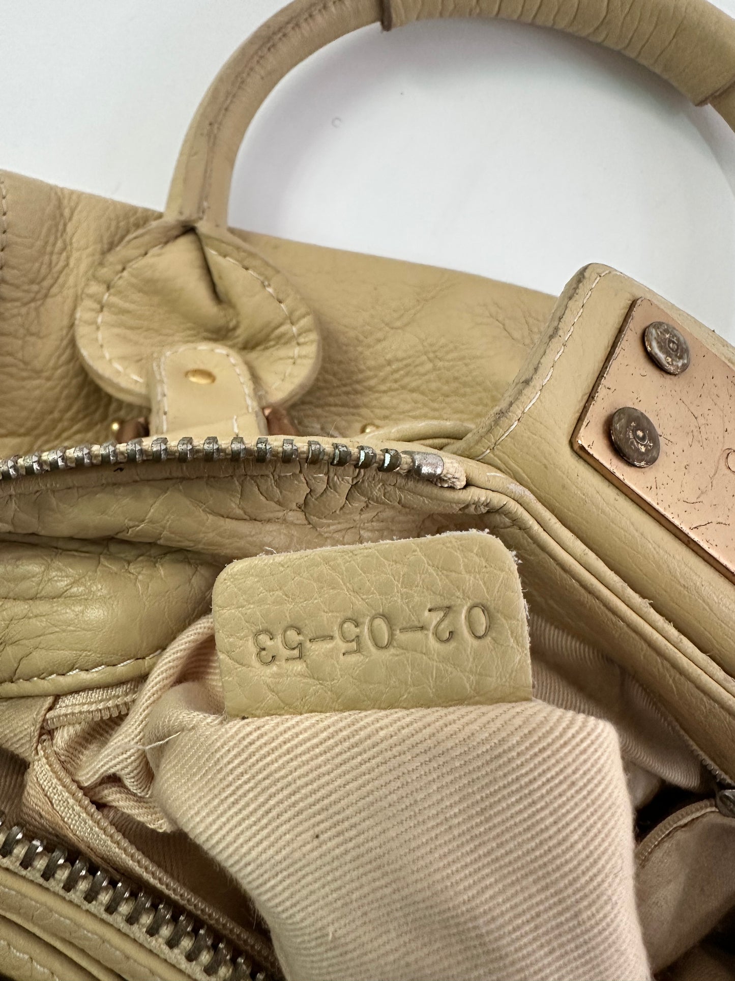 Chloe Beige Leather Medium Paddington Satchel