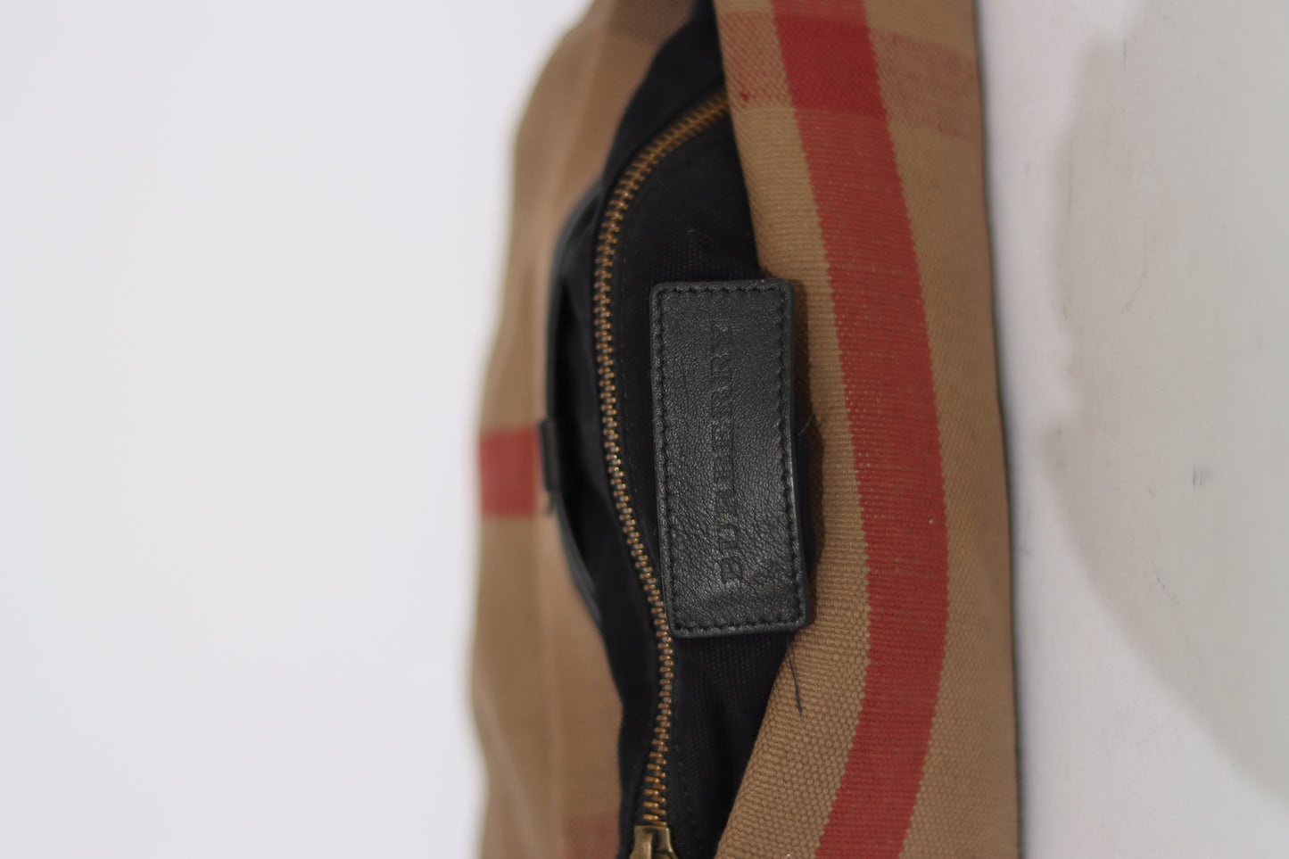 BURBERRY
Canvas Mega Check Small Baildon Messenger Bag Black