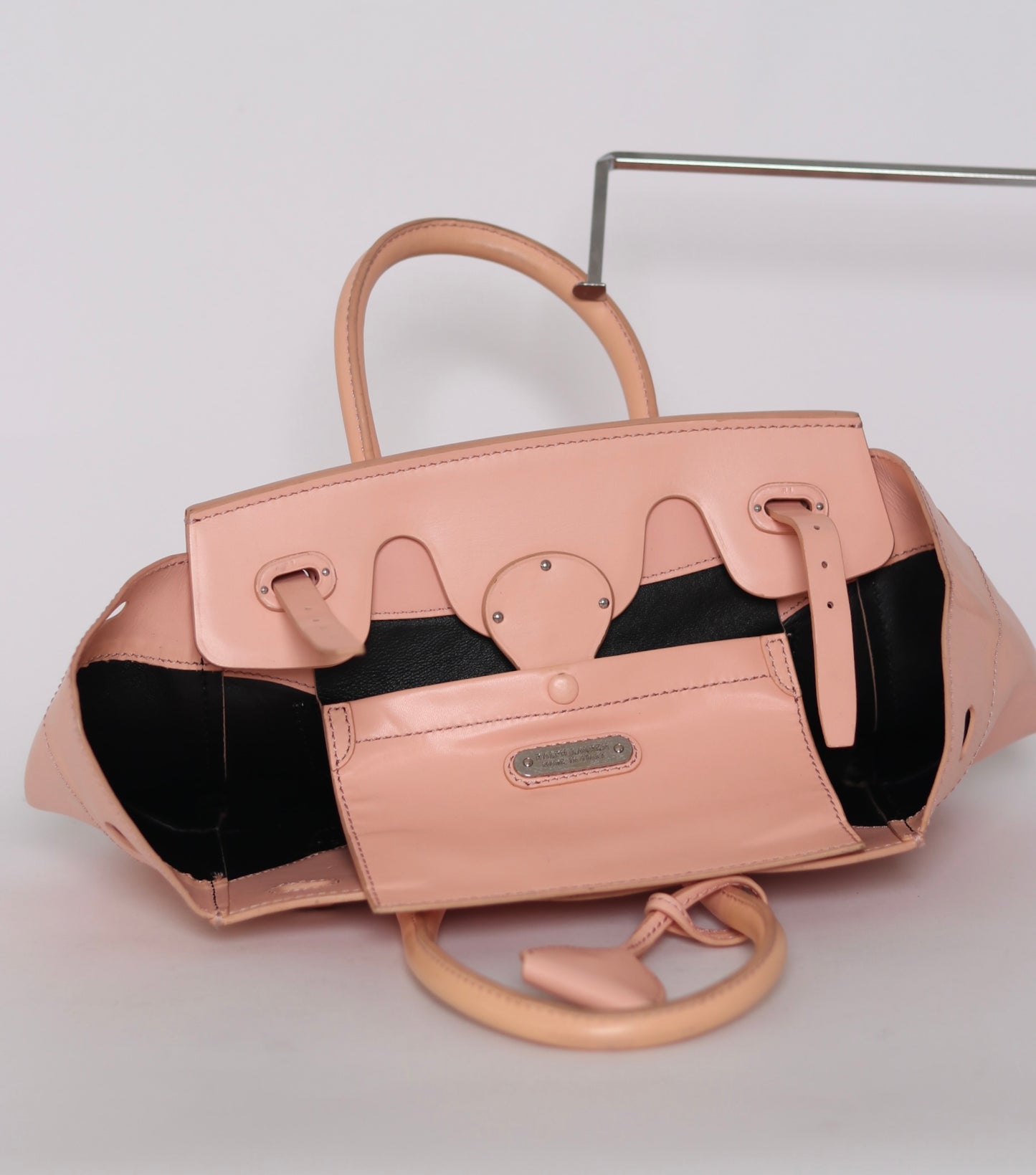 Ralph Lauren Pink Leather Soft Ricky Tote