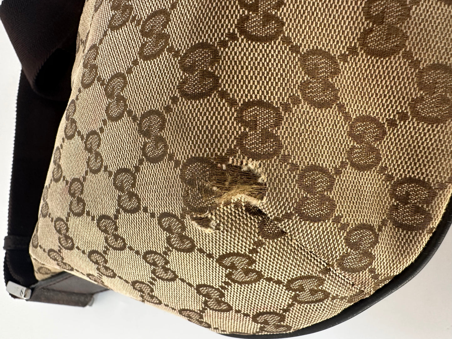 GUCCI
GG Canvas Medium Sherry Half Moon Crossbody Bag