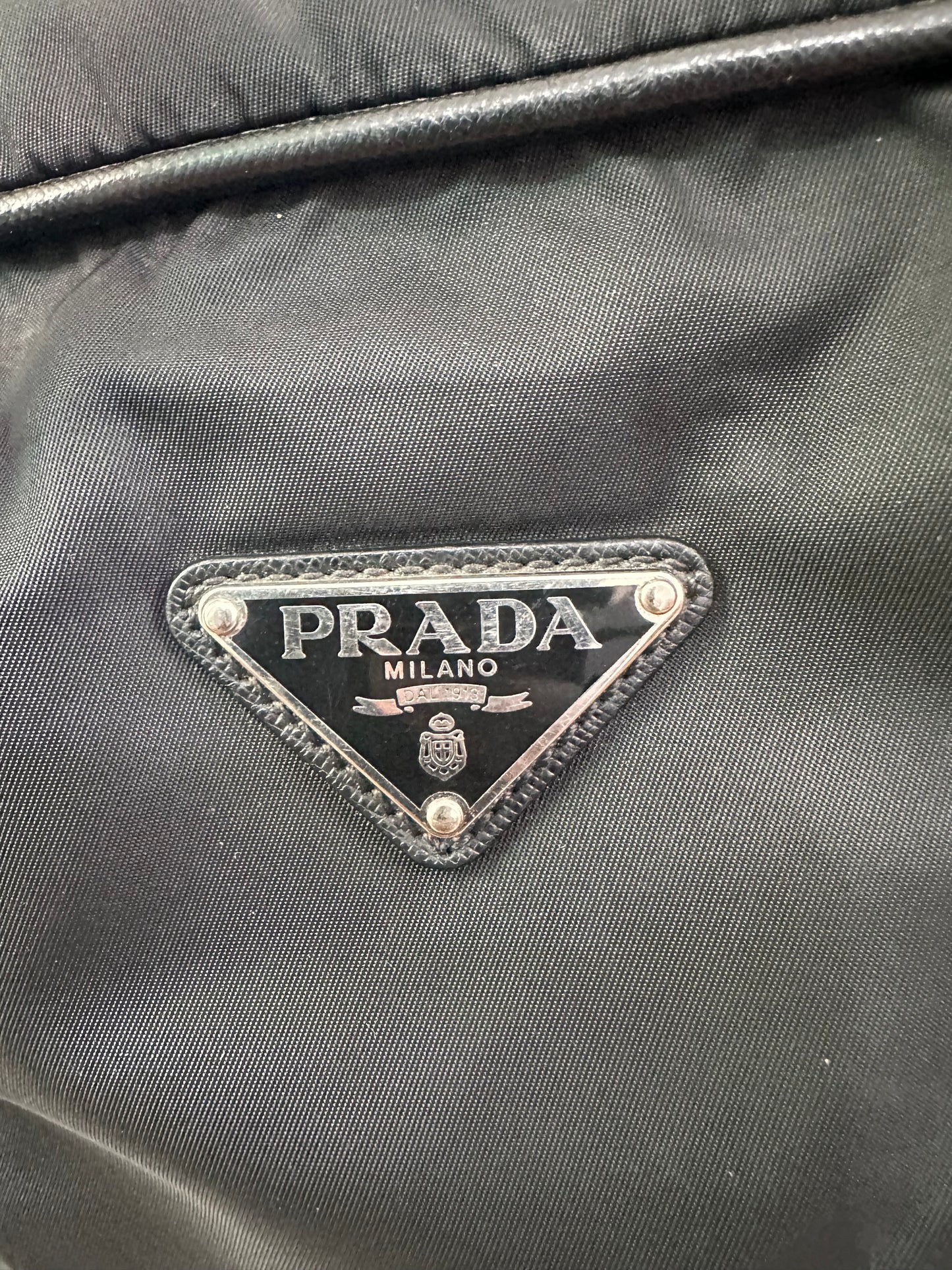 Prada Black Nylon and Saffiano Leather Briefcase