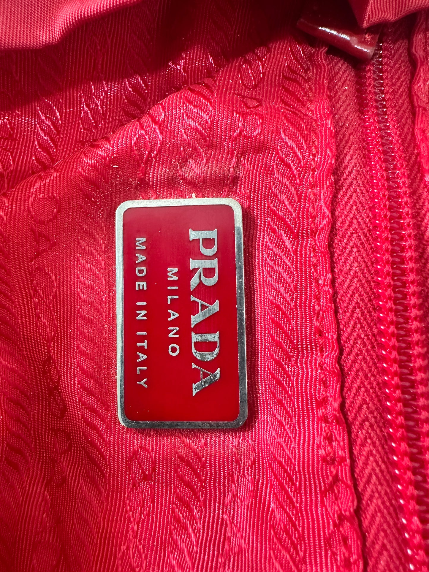 PRADA Nylon Vela Backpack Red