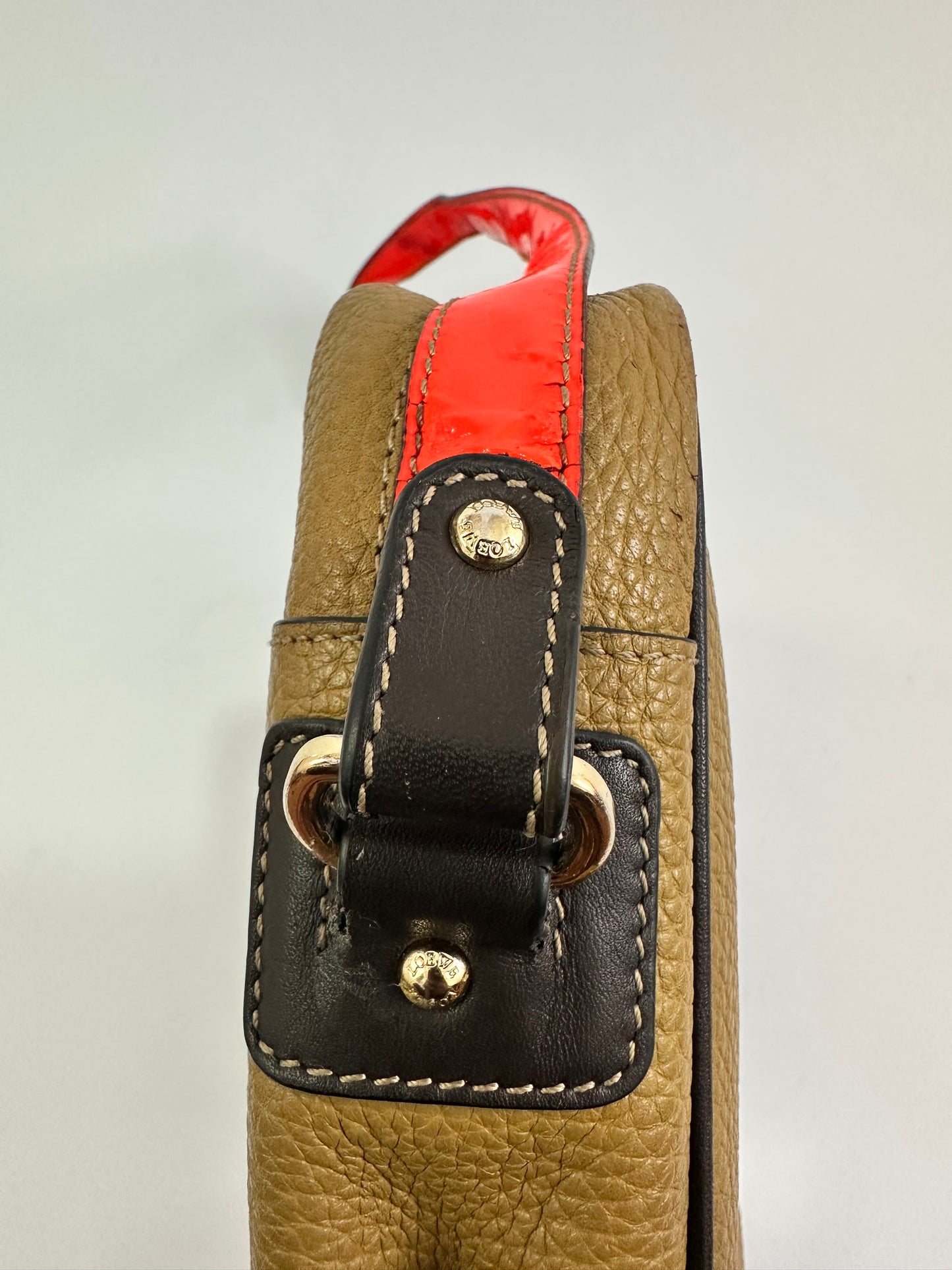 Loewe Brown Amazona Leather Crossbody Bag Beige