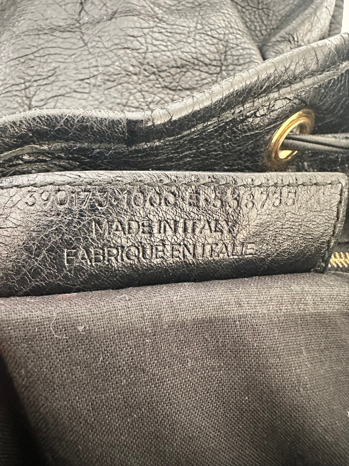 BALENCIAGA
Black Lambskin Leather Giant 12 Silver Traveller S Backpack Bag