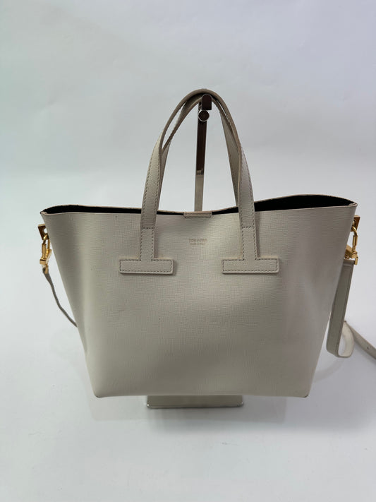 TOM FORD 
Saffiano Mini T Tote White