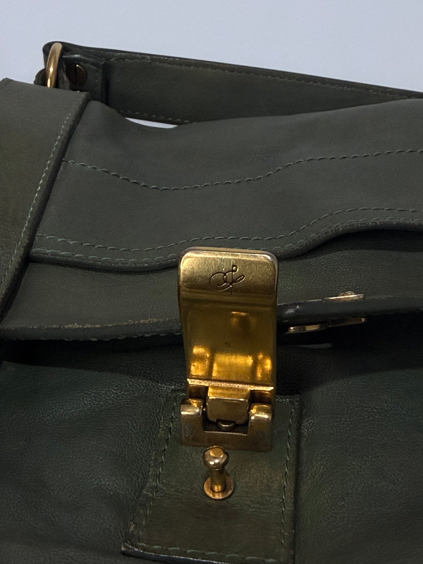 PROENZA SCHOULER Lambskin Medium PS1 Satchel Dove Green