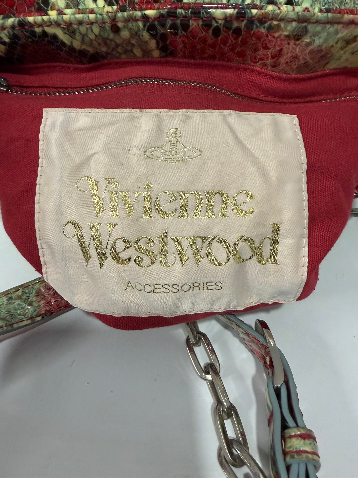 Vivienne Westwood Python Pattern Shoulder Bag