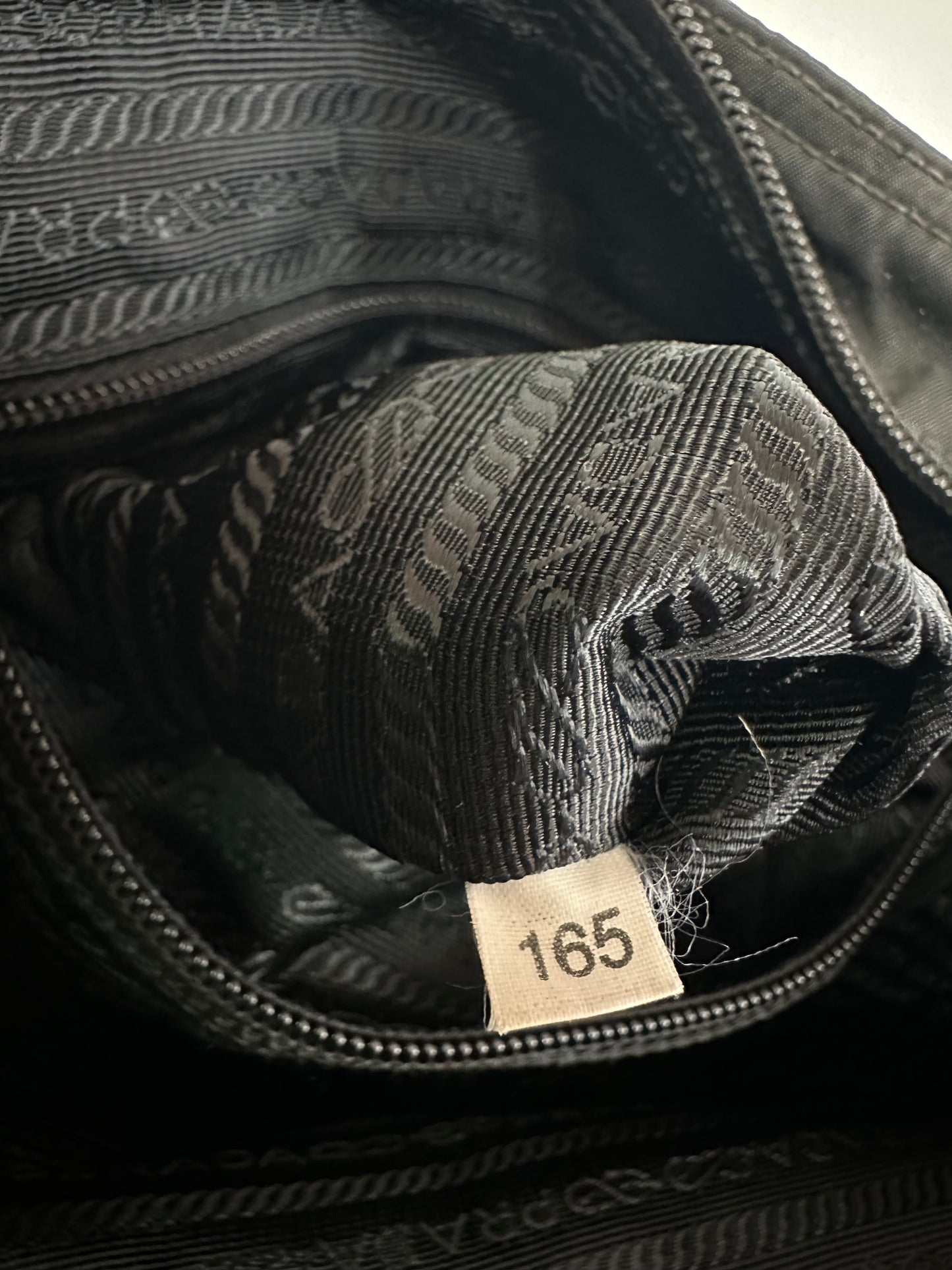 Prada Black Nylon and Leather Messenger Bag