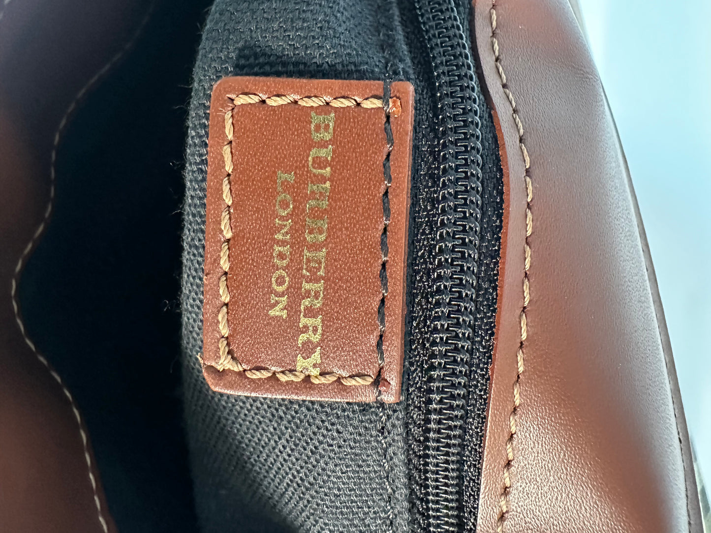 Burberry Beige/Tan Haymarket Check PVC and Leather Shoulder Bag
