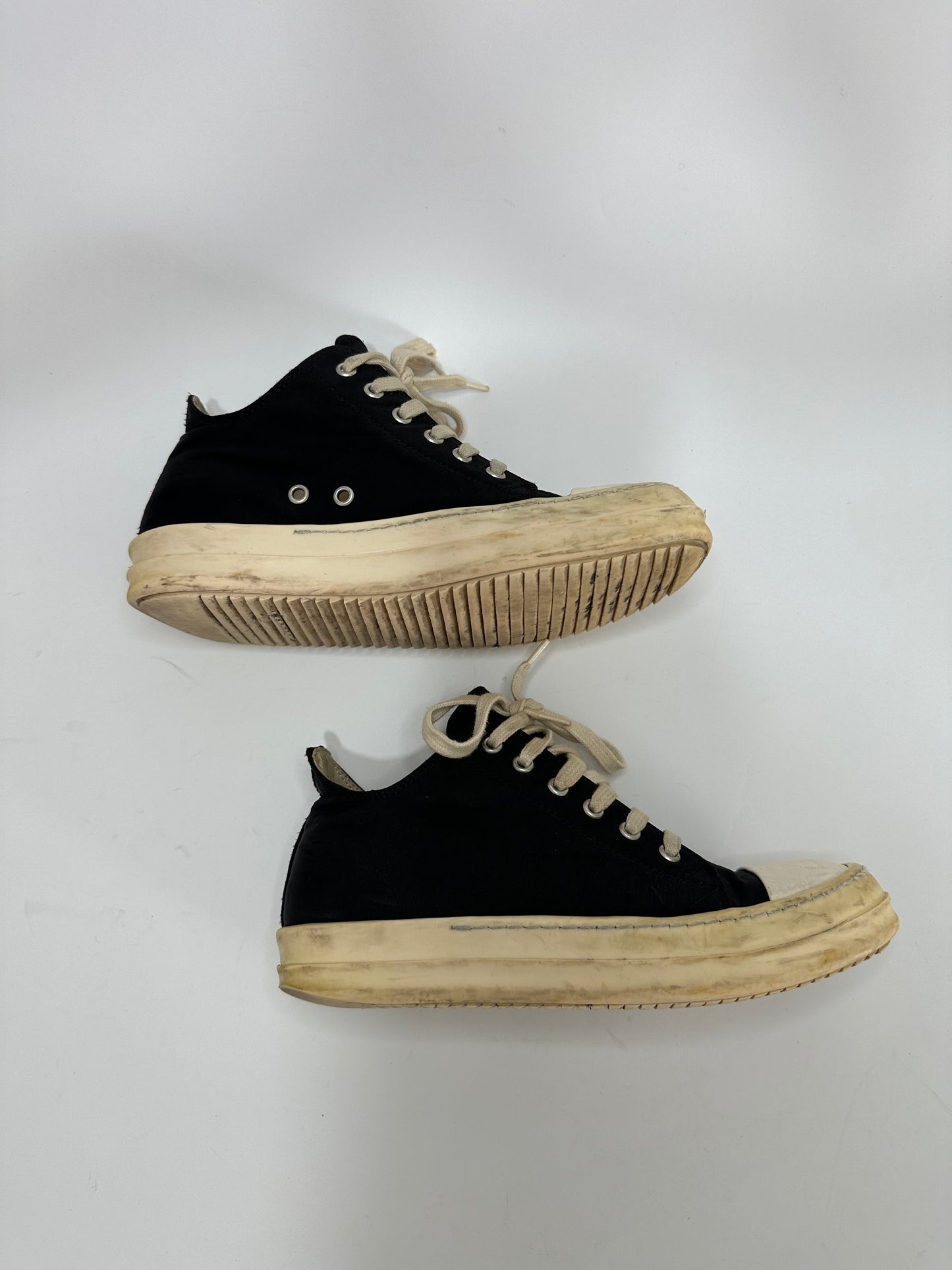 RICK OWENS Drkshdw Canvas Low Sneaker Size 37 EU