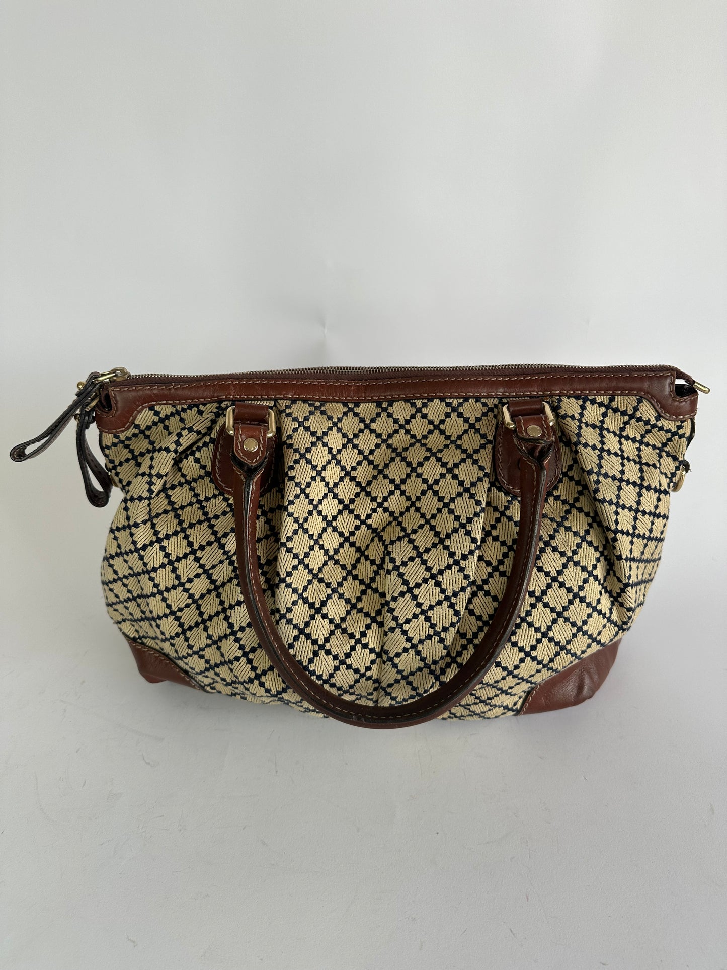 GUCCI
Diamante Medium Sukey Top Handle Bag Beige Brown