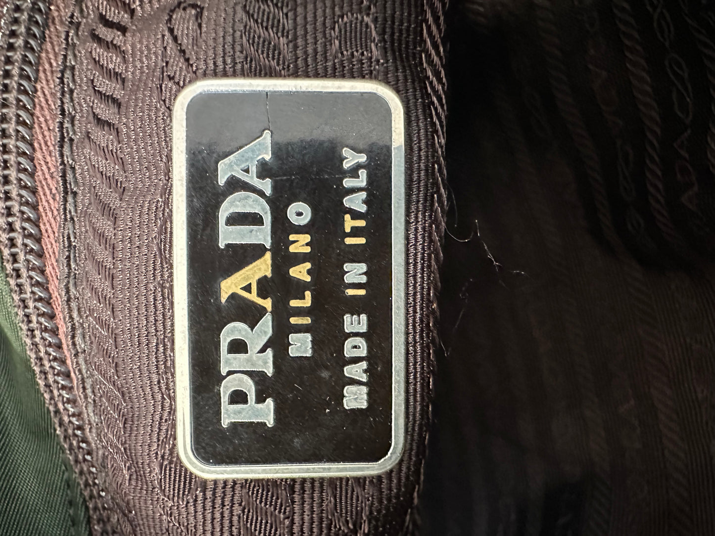 Prada Green Nylon Tote Bag