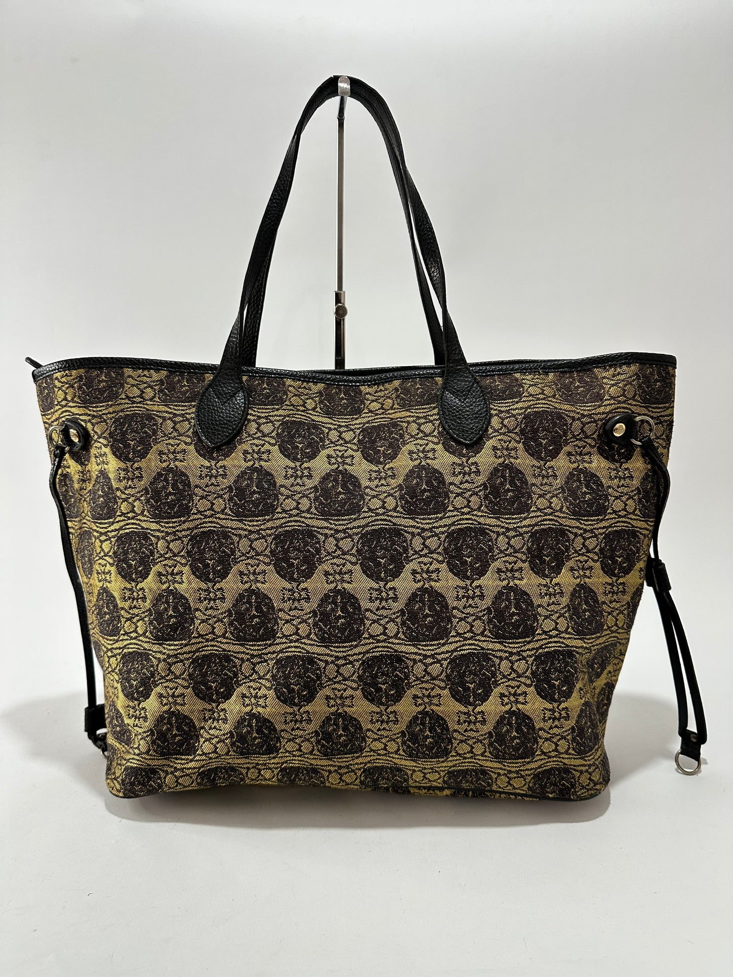 VIVIENNE WESTWOOD Black Gold canvas and Leather Tote