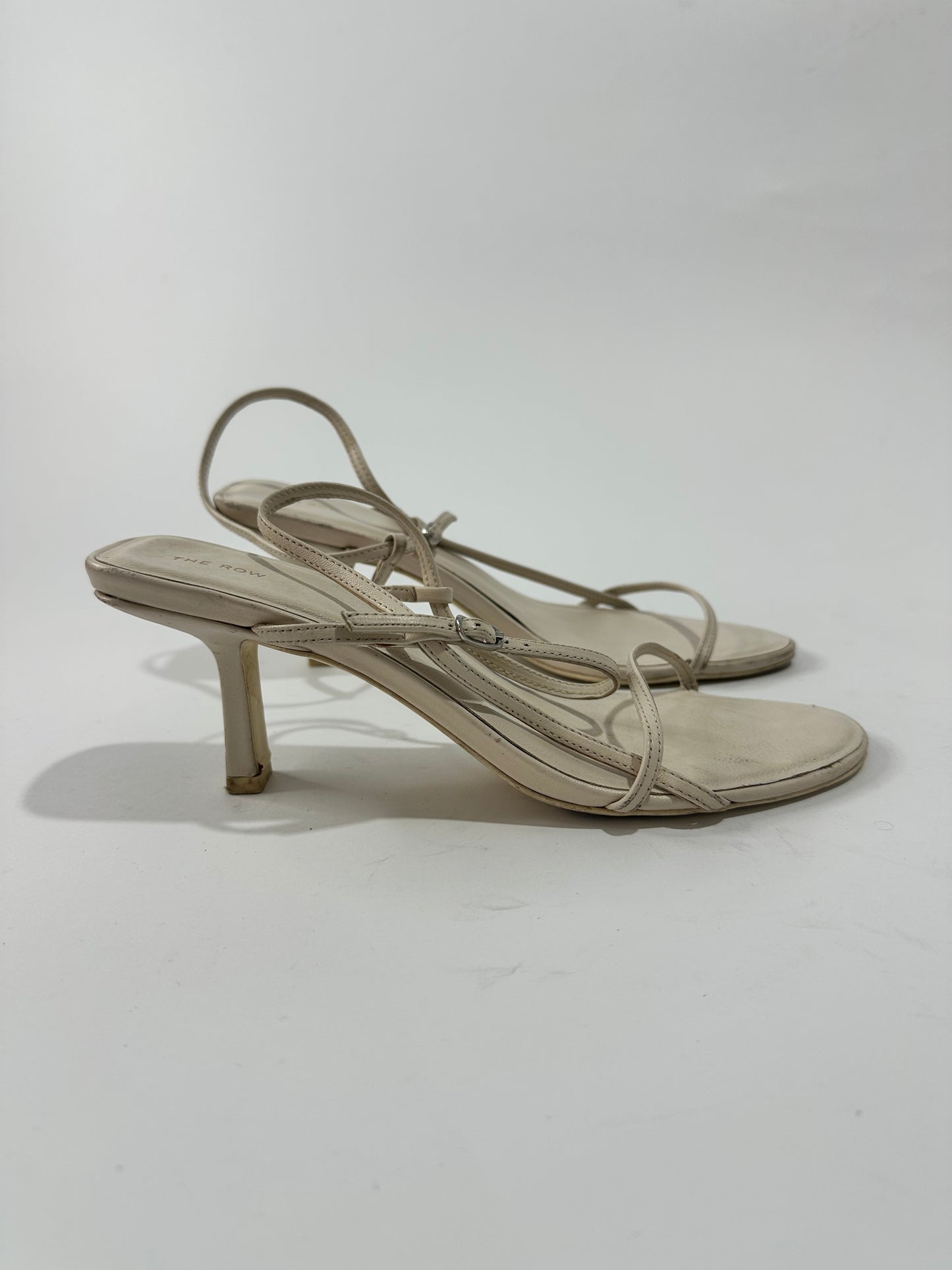 The Row White leather Bare Sandal Size 37 EU/ 7 US/ 4 UK