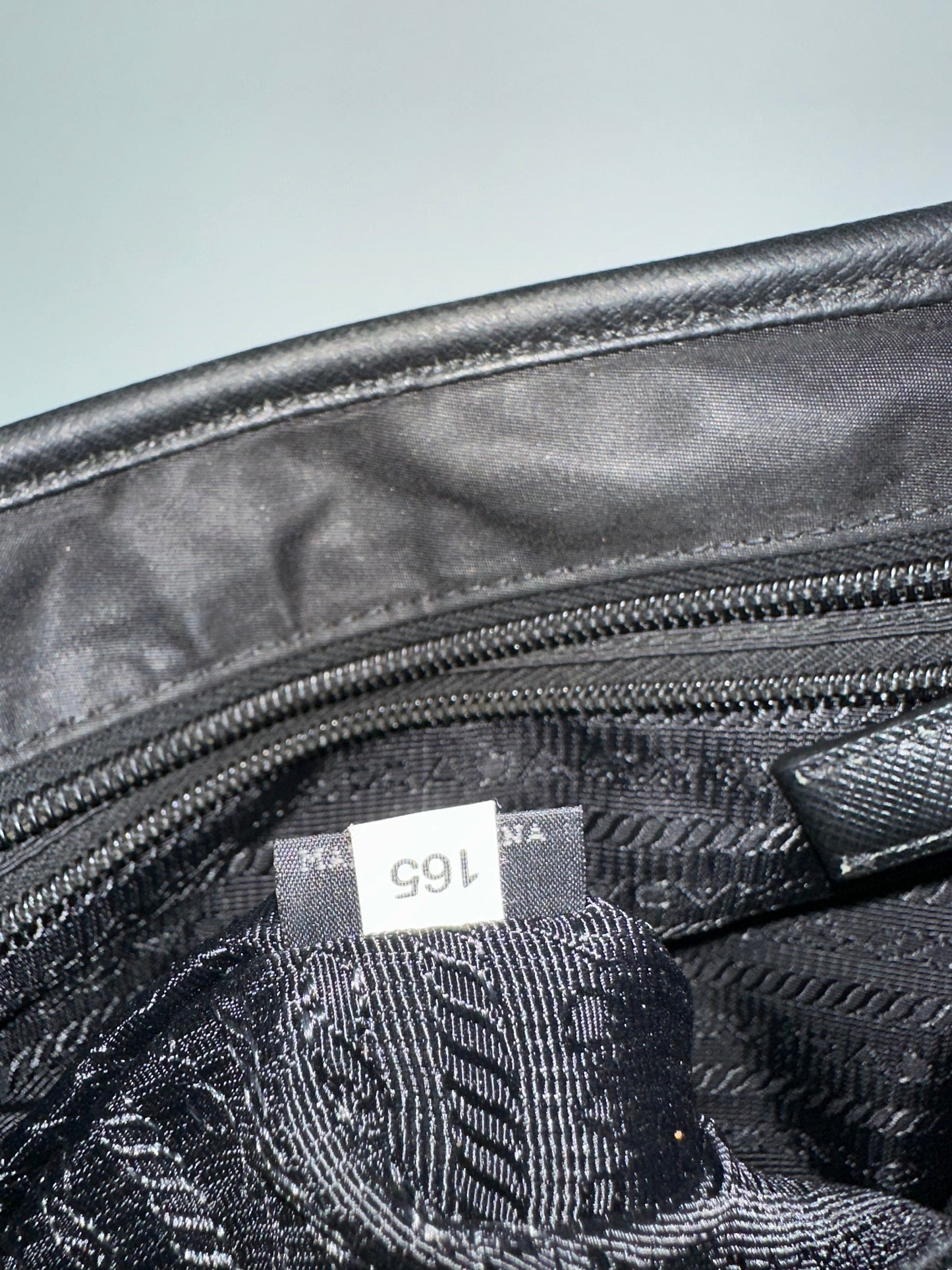 PRADA Tessuto Nylon Flat Messenger Bag Black
