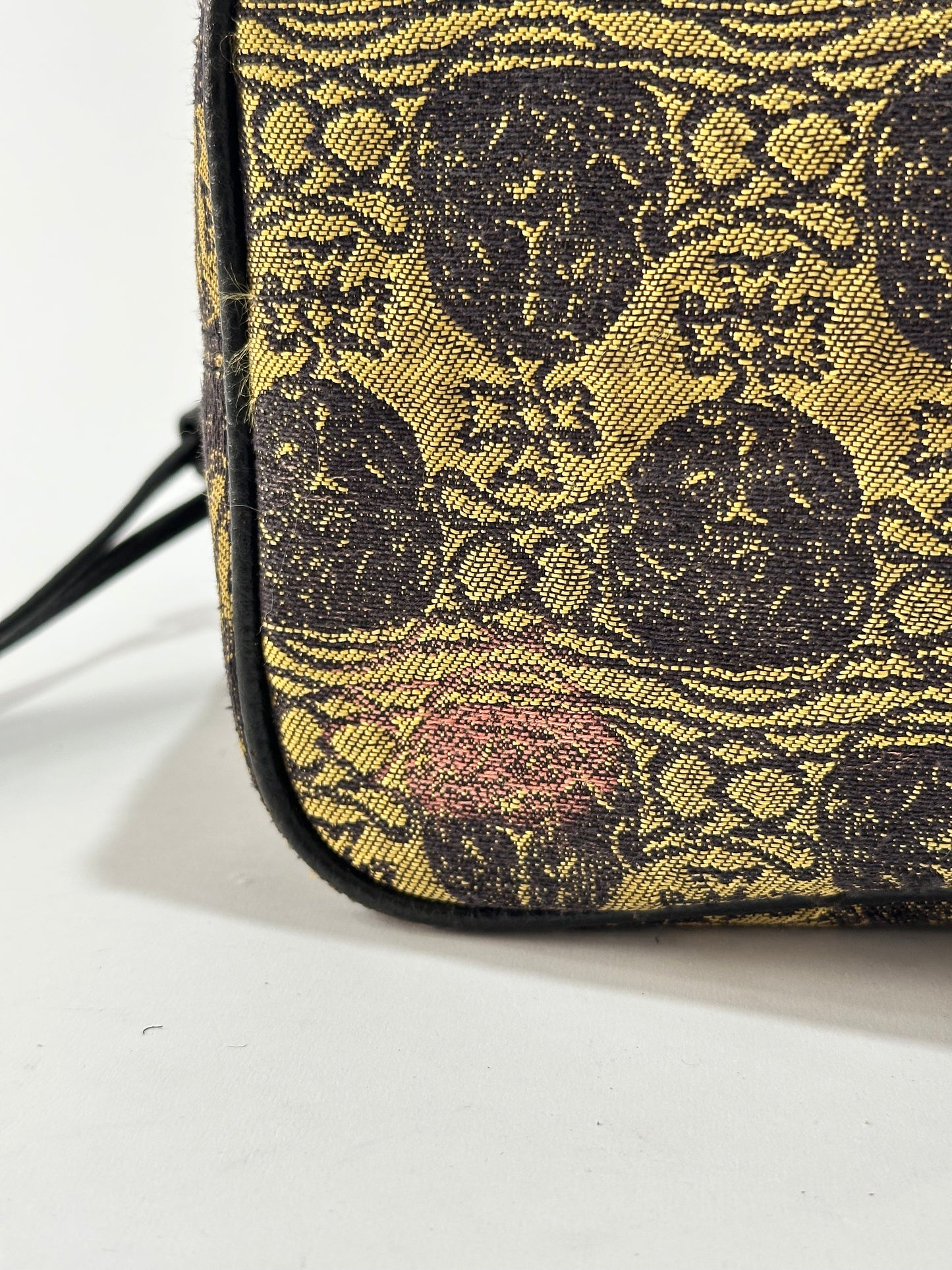 VIVIENNE WESTWOOD Black Gold canvas and Leather Tote