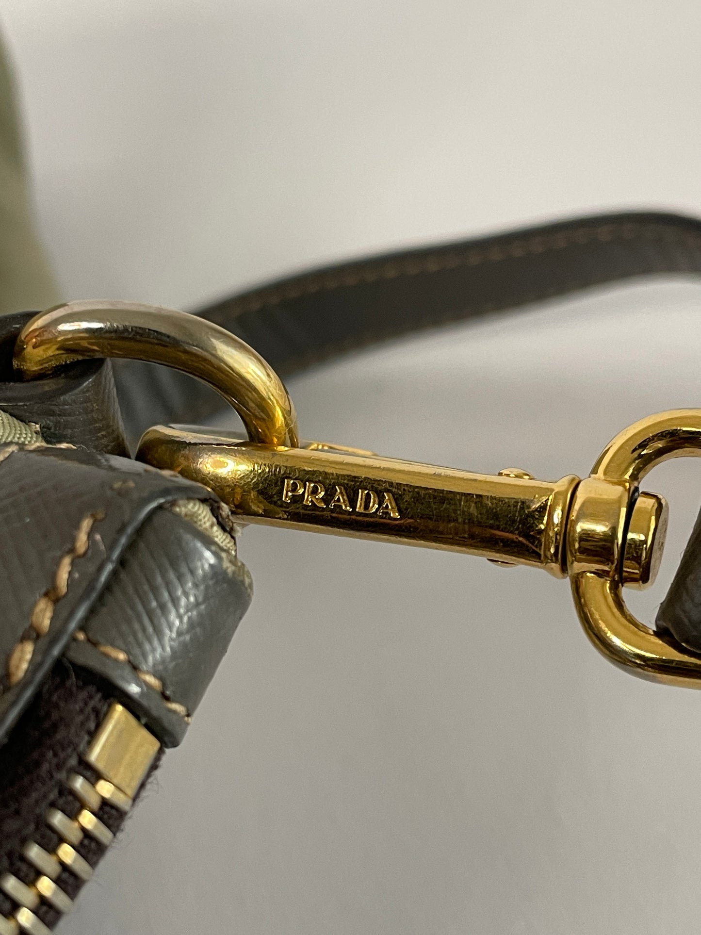 PRADA Nylon Tessuto Saffiano Tote Green