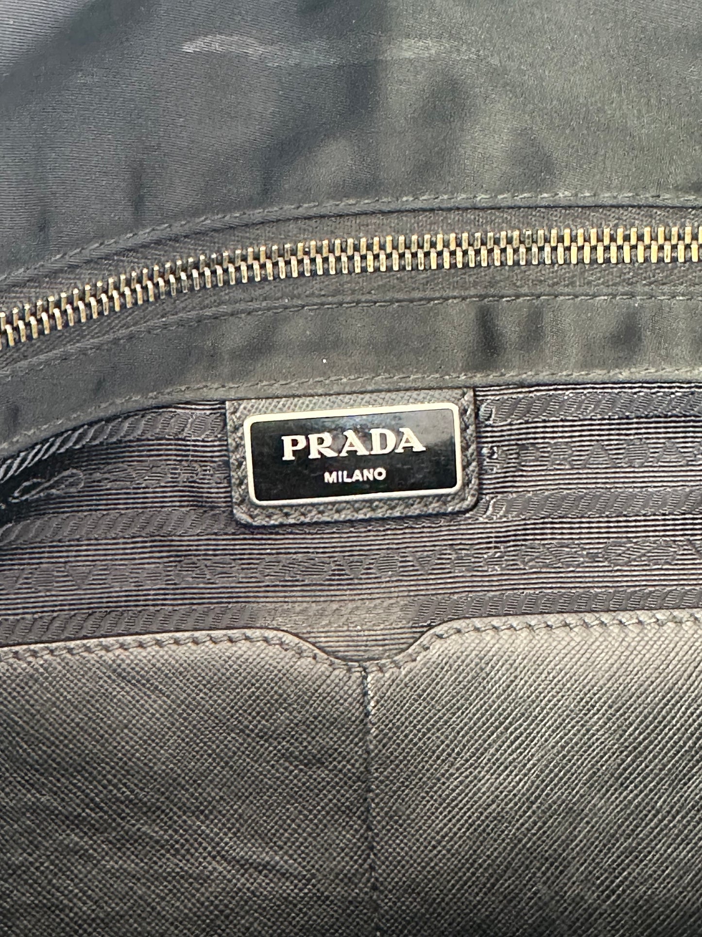 Prada Black Nylon Flap Messenger Bag