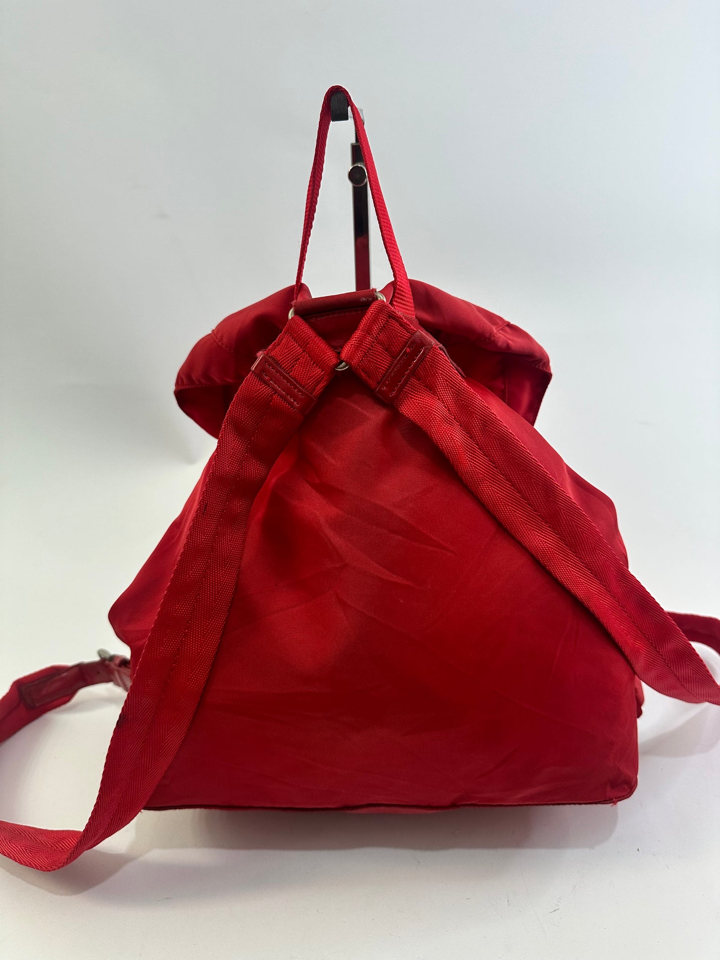 PRADA Nylon Vela Backpack Red
