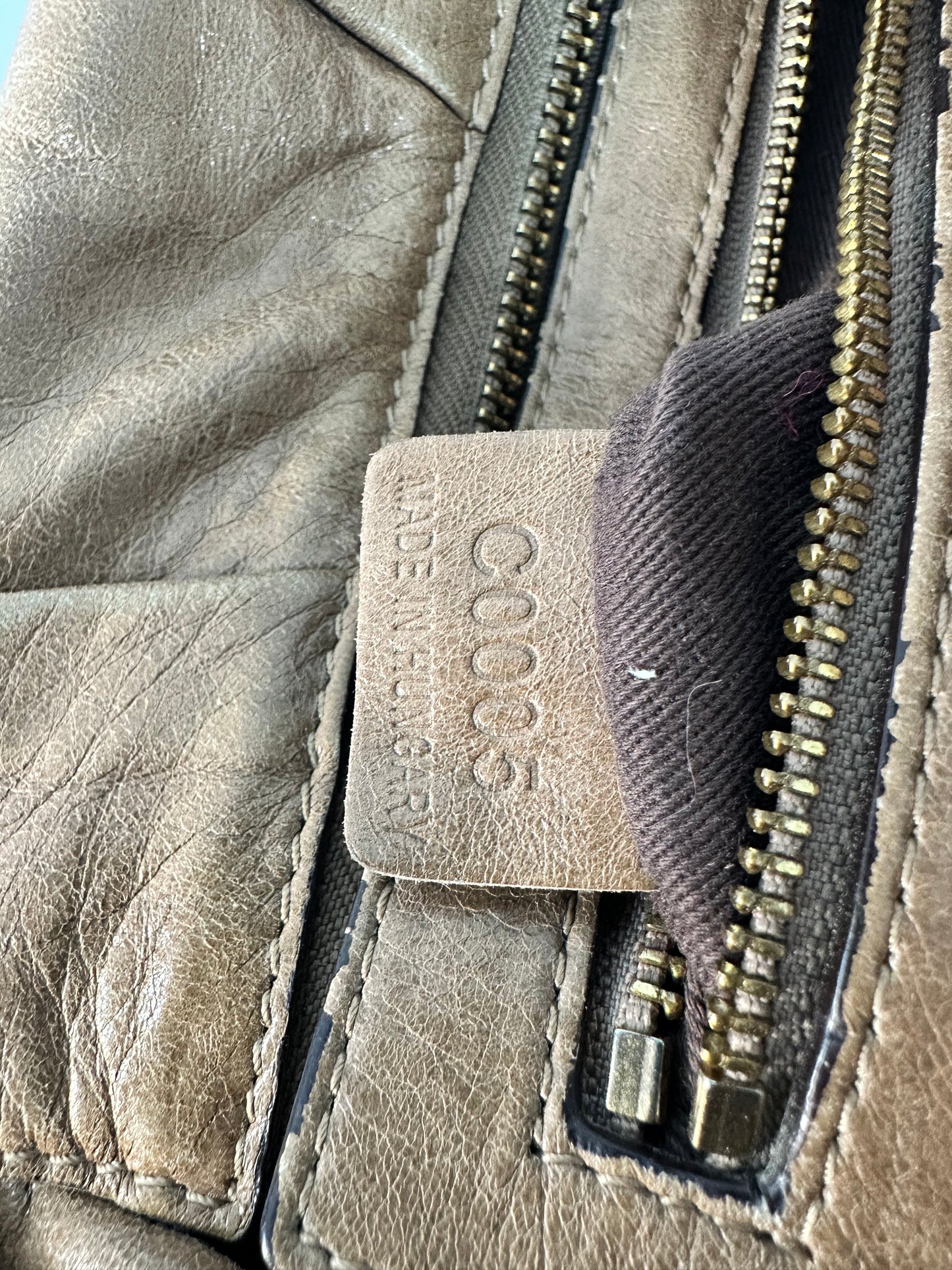 Chloe Metallic Brown Leather Small Ethel Satchel