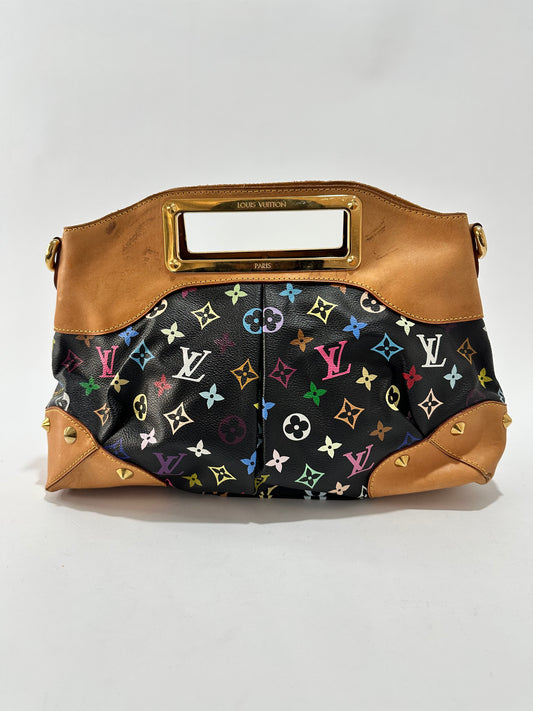 Louis Vuitton Black Multicolor Monogram Canvas Judy MM Bag
