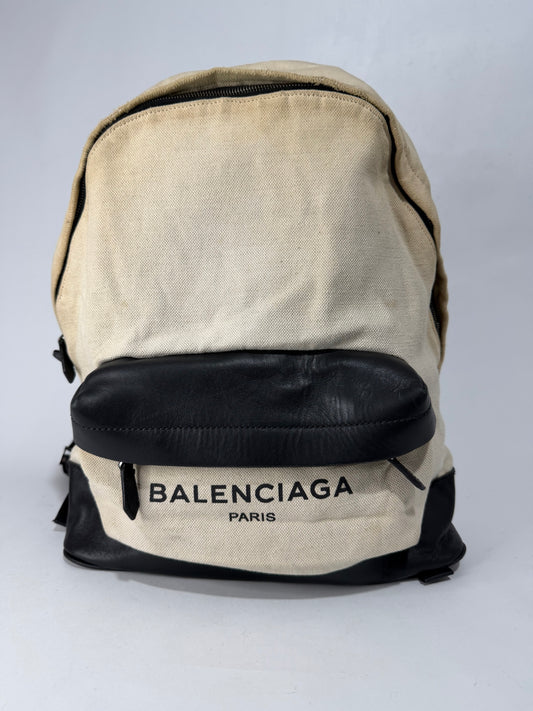 Balenciaga Canvas & Leather Logo Backpack