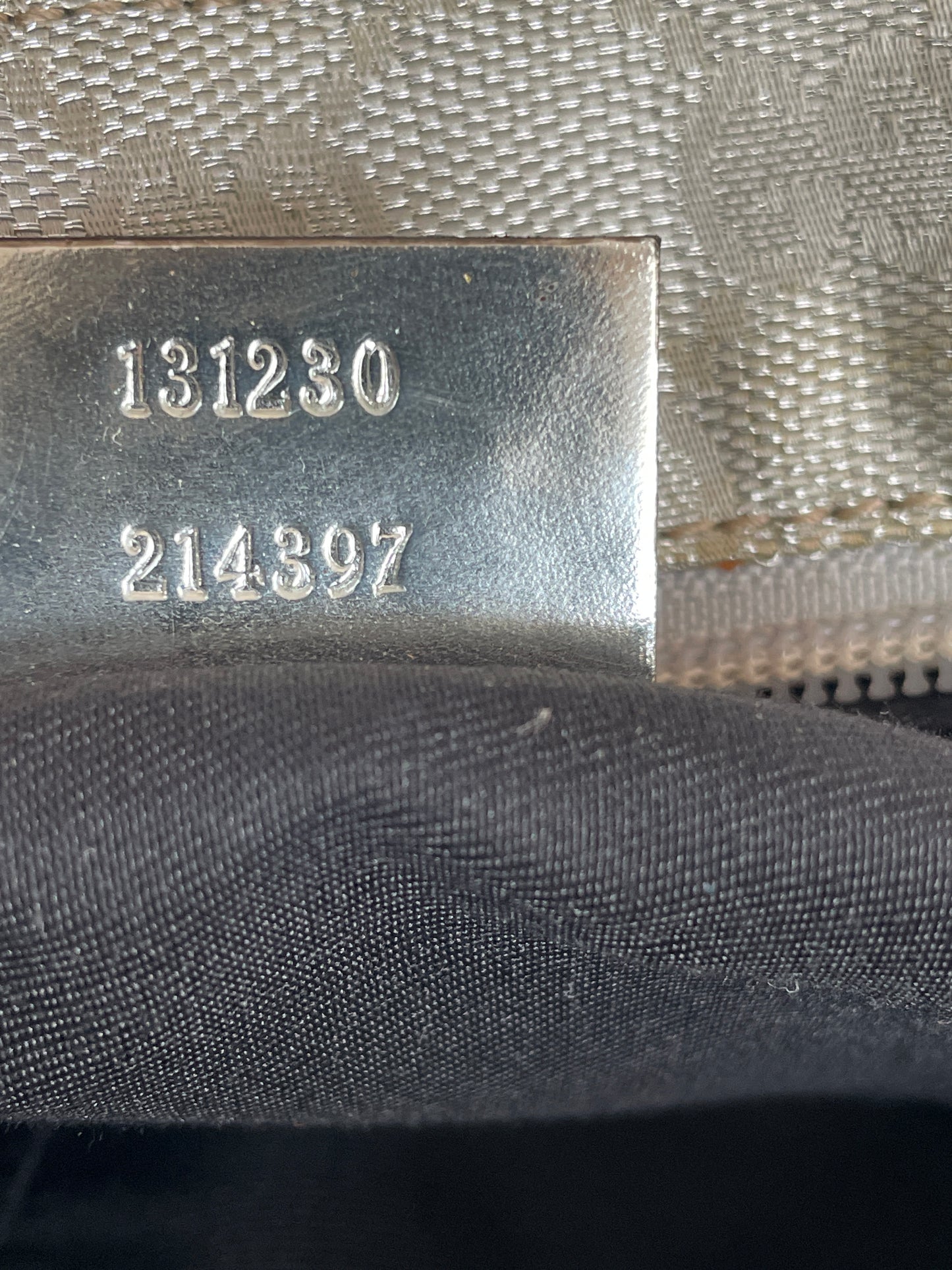 GUCCI GG Monogram Medium Web Handle Bucket Tote Silver