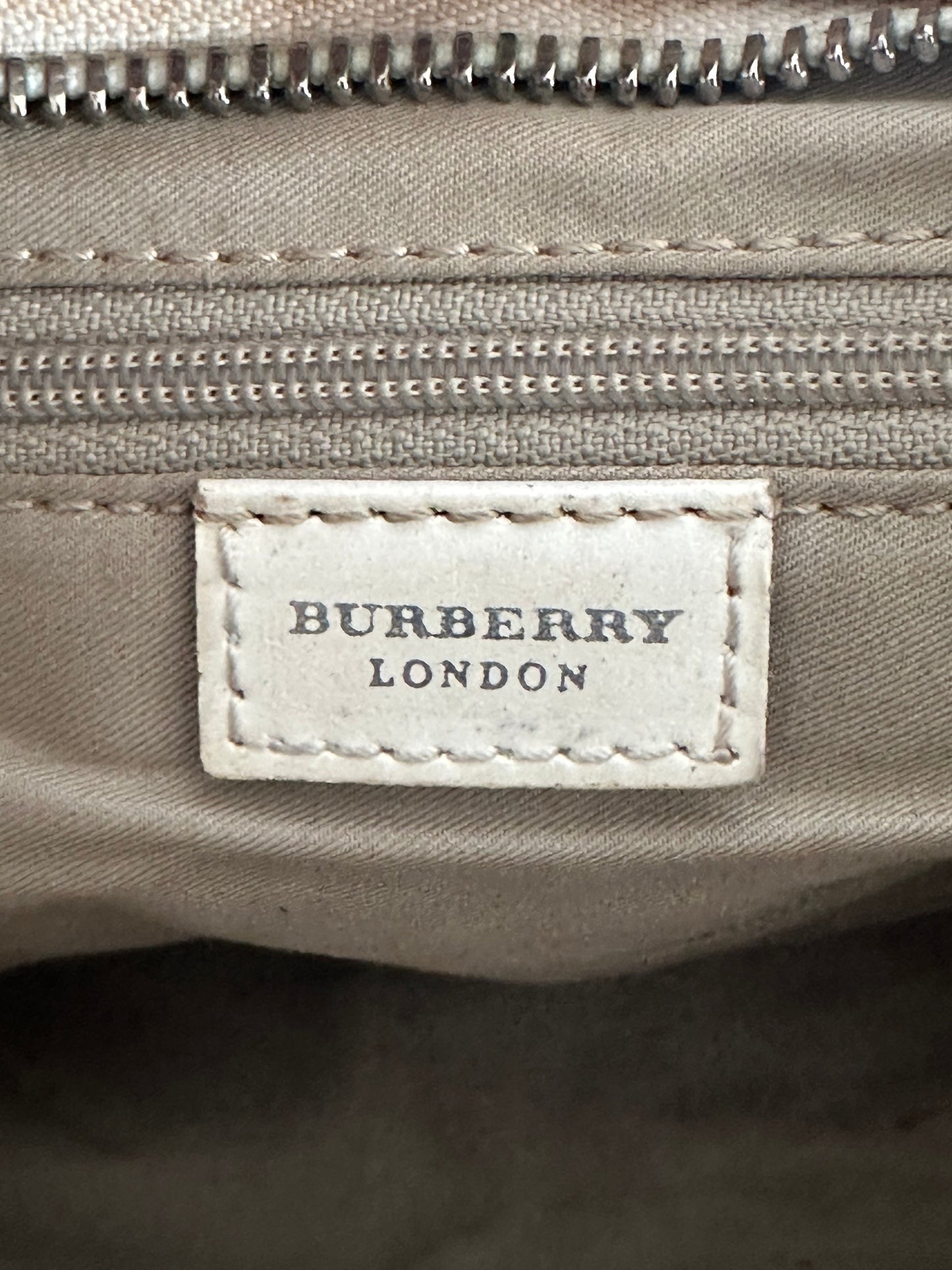 Burberry Pink/Grey House Check Coated Canvas Messenger Bag