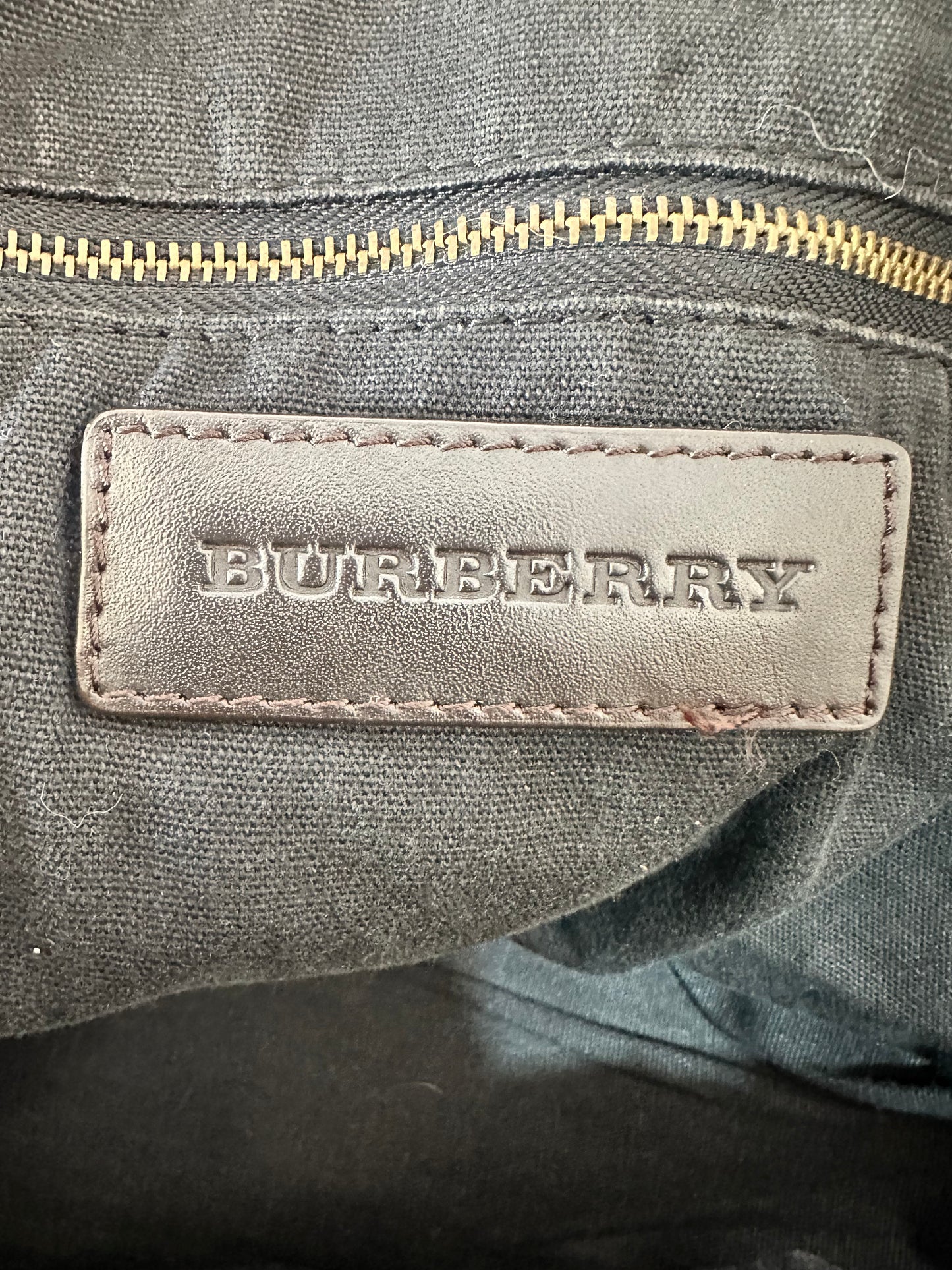 Burberry Beige/Brown Haymarket Check Coated Canvas and Leather Small Orchard Bowler Bag