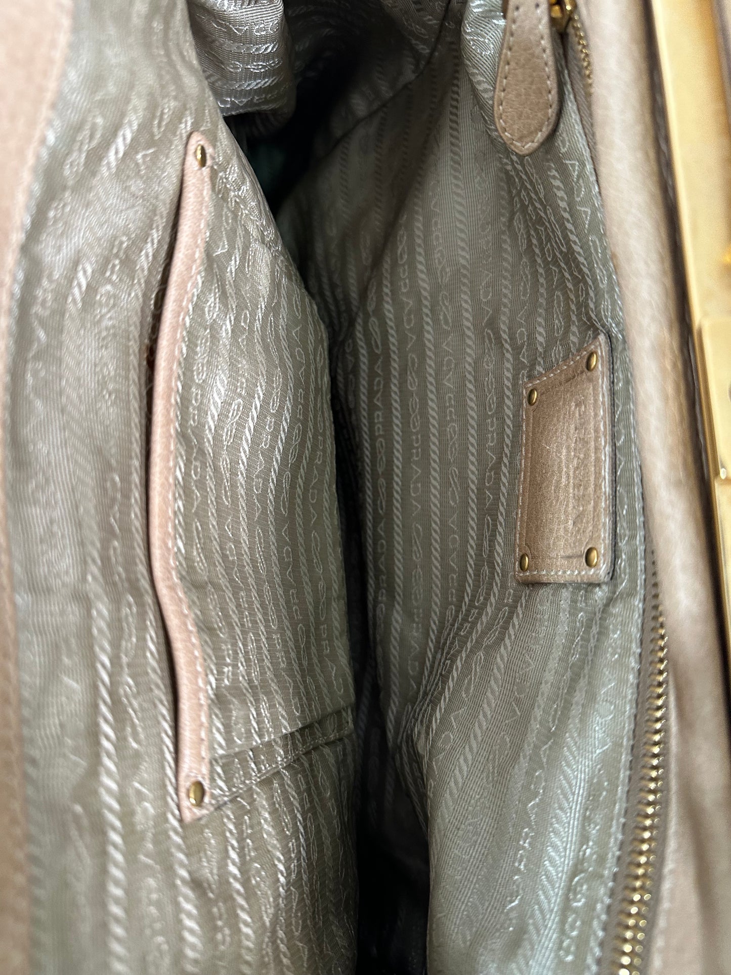 PRADA Lux Vitello Cervo Tote Bag